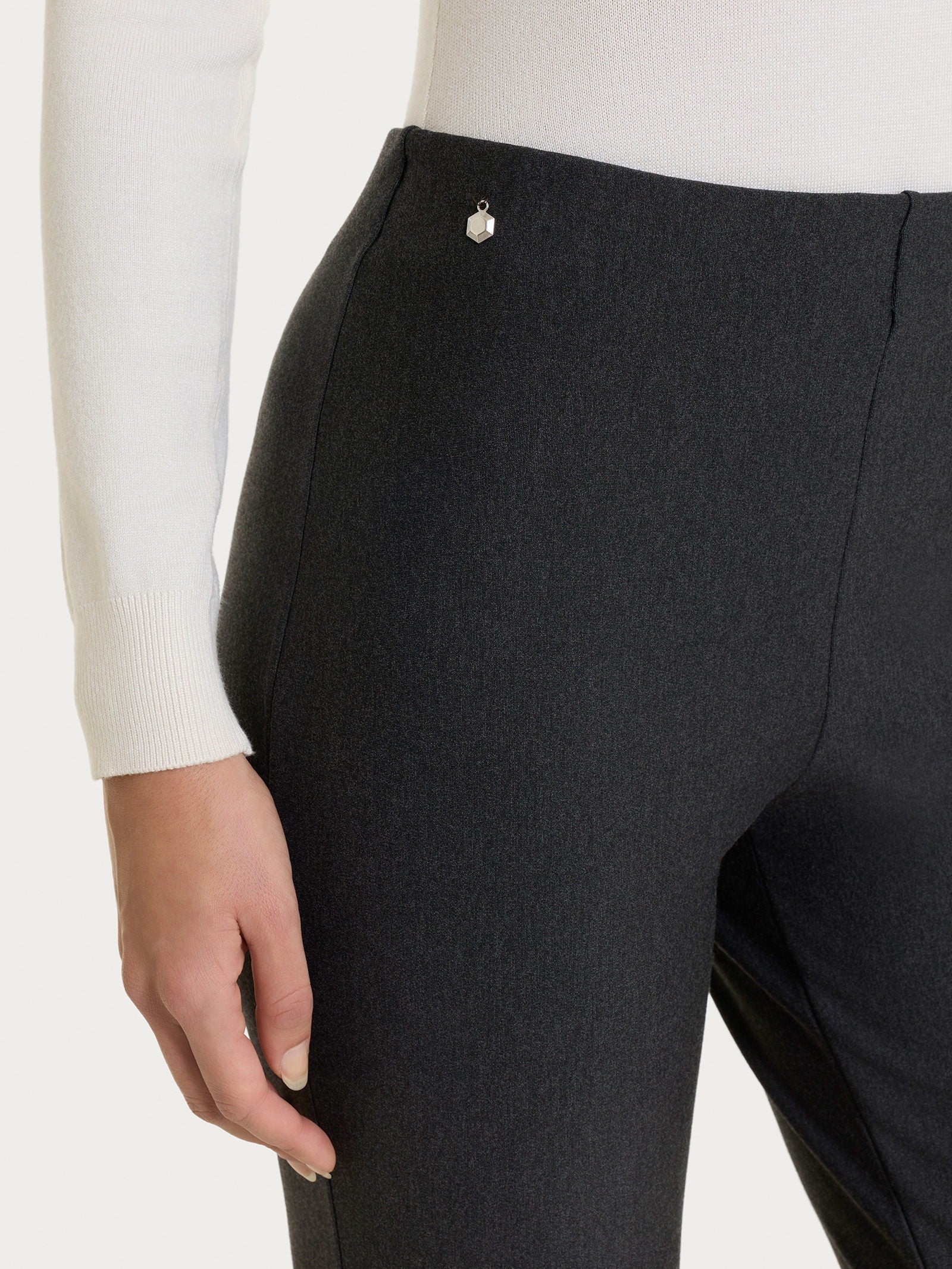 Ragno Compact Pantalone Gamba Dritta Donna Oscuro Mel Elasticizzato
