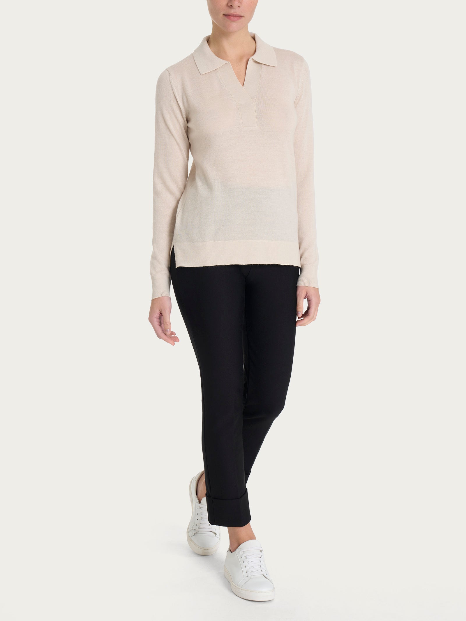 Ragno Merino Soft Polo maglia lana blu pura