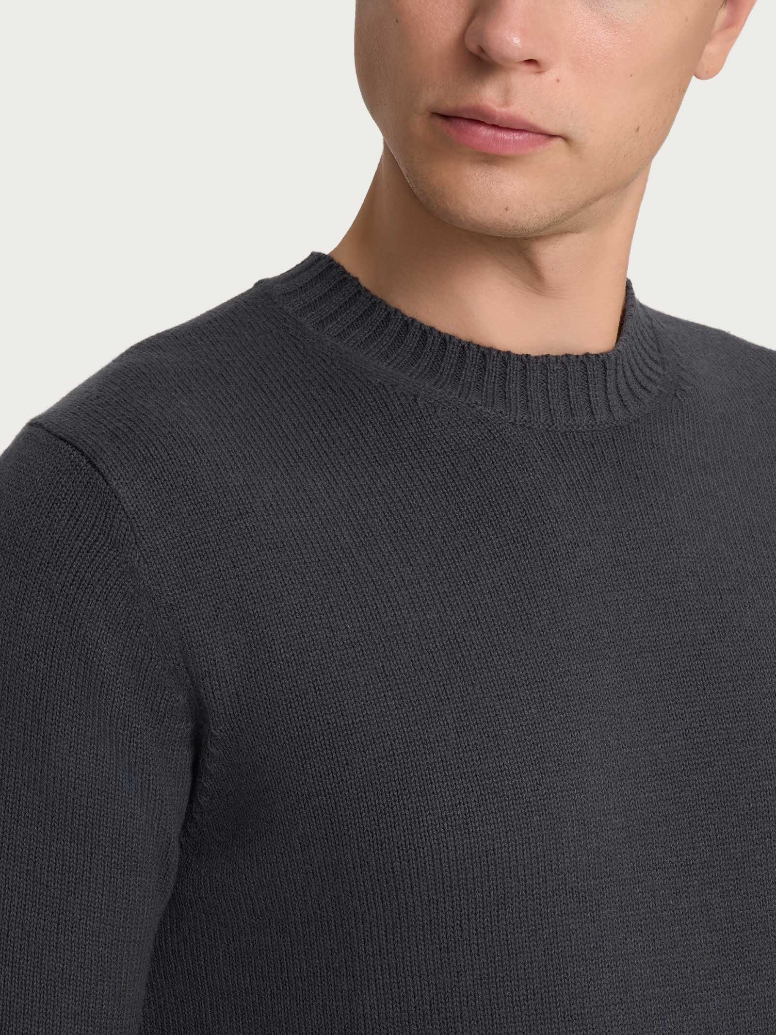 Ragno Nice Wool Maglia girocollo uomo Ematite