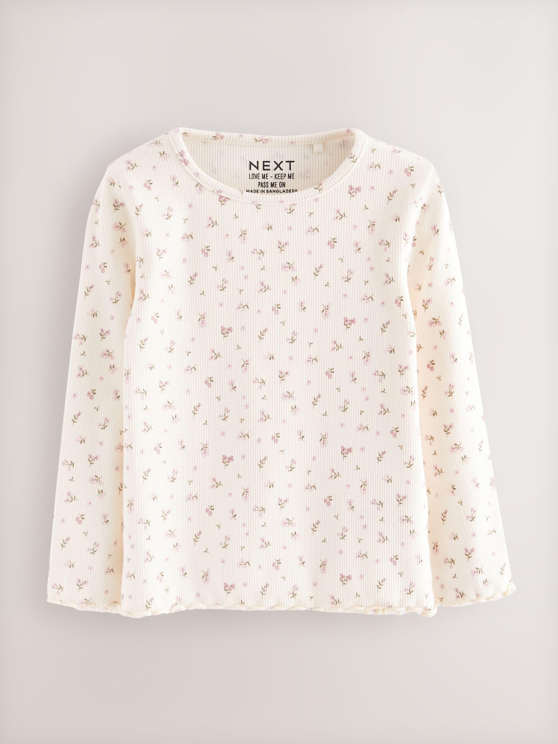 Geo Next top coste bambina maniche lunghe 5 pezzi a costine
