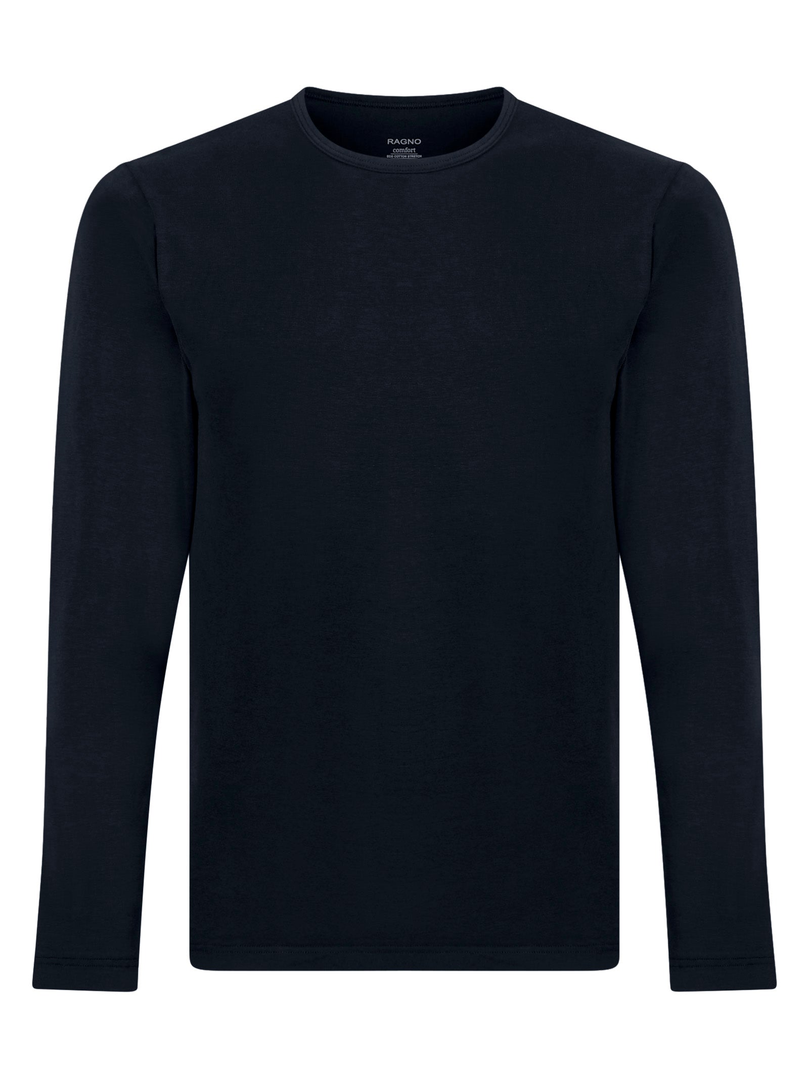 Ragno Comfort maglietta uomo manica lunga cotone Bleu