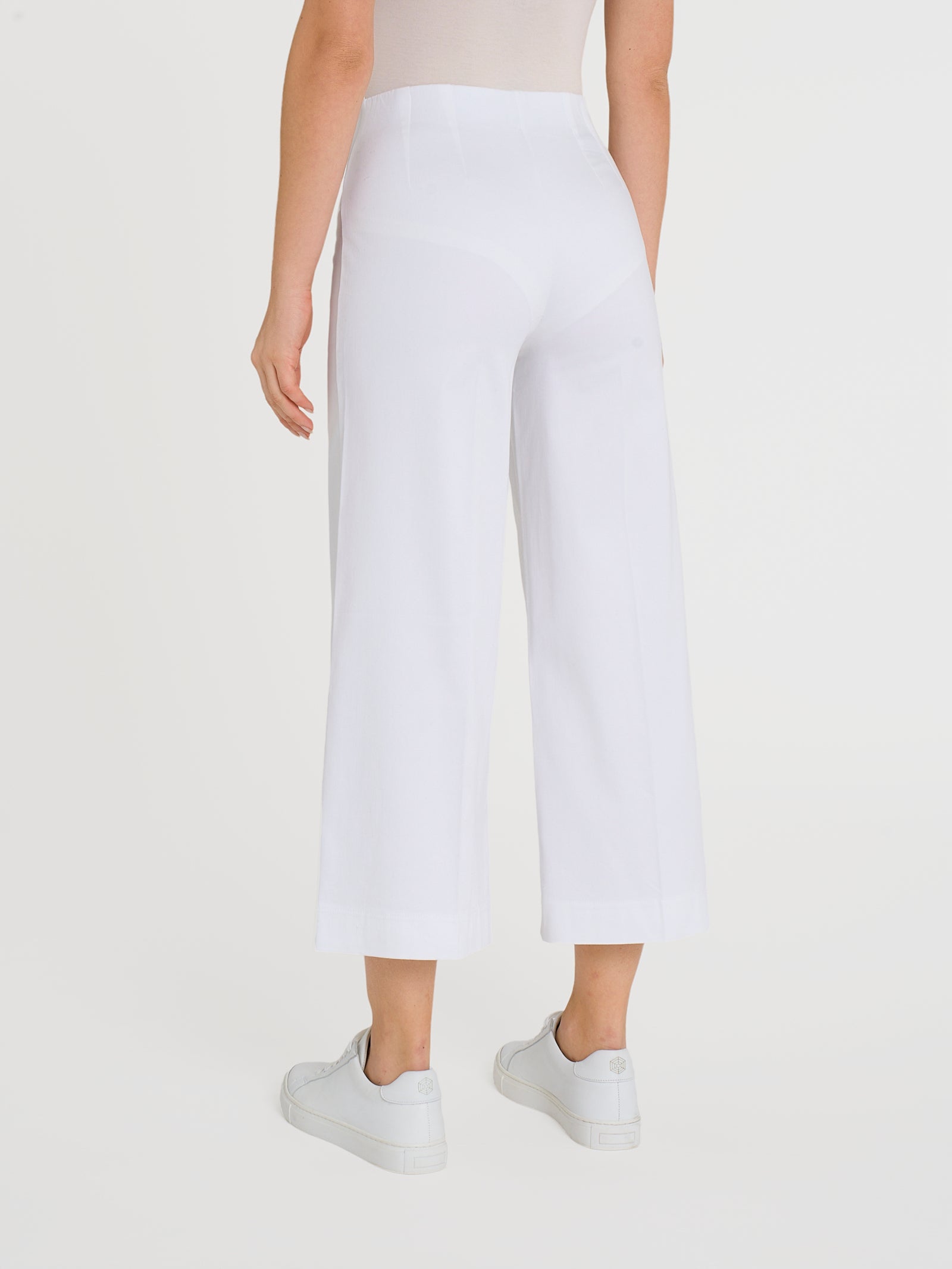 Ragno Satin Power pantalone ampio caviglia Bianco cotone