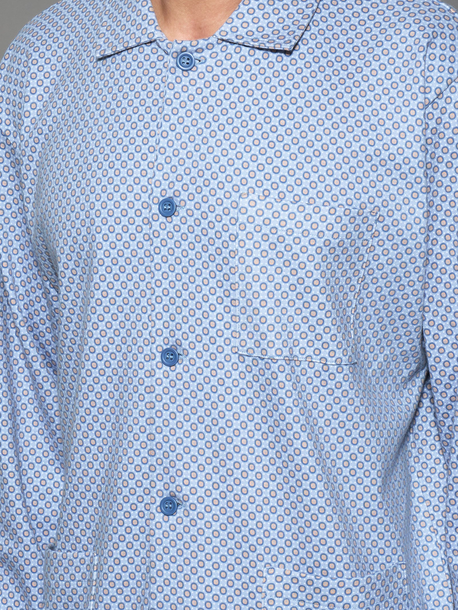 Ragno Jersey Cotone Pigiama Lungo Aperto Tempest 100% cotone