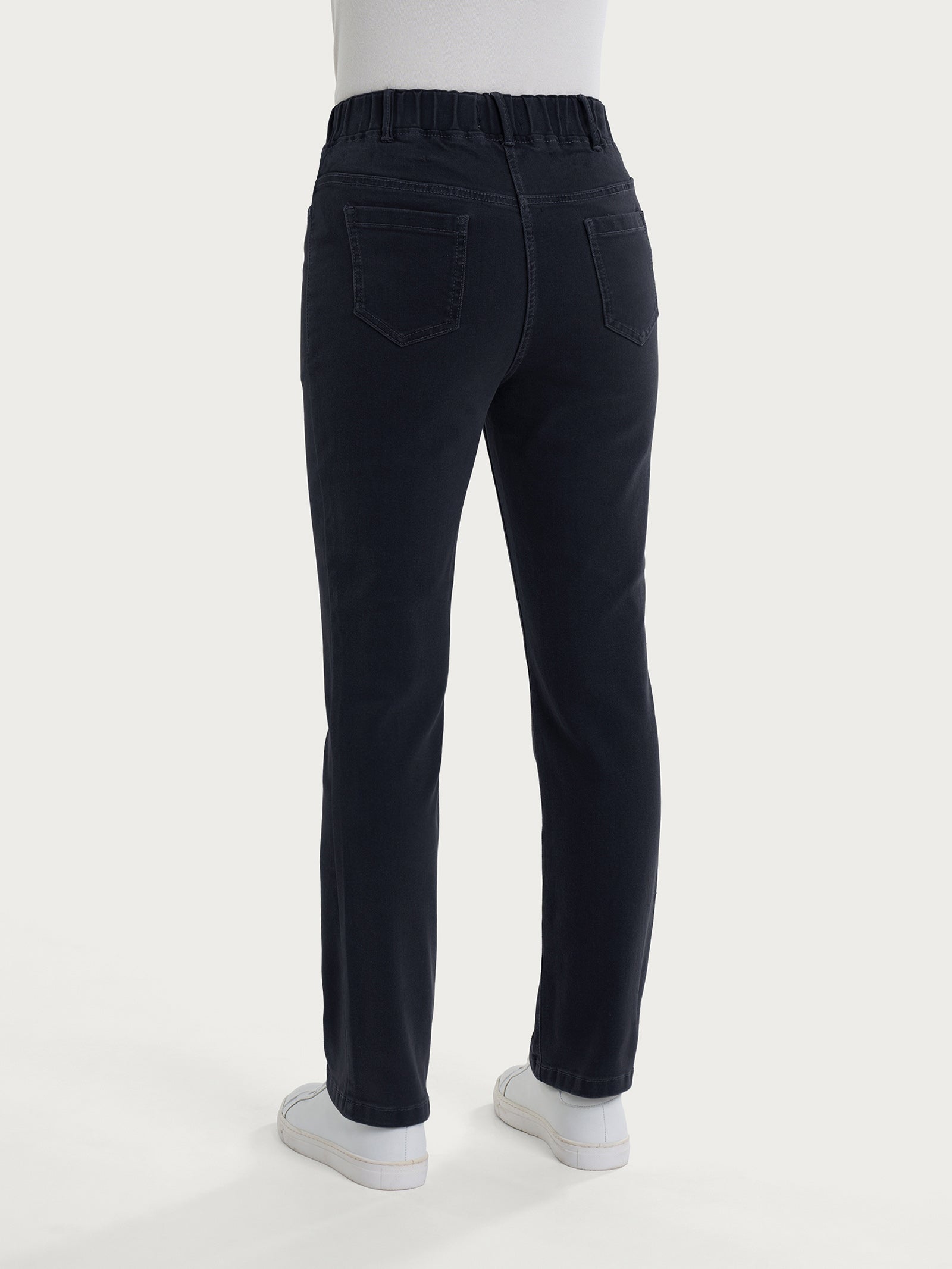 Ragno Super Denim Jeans dritto donna Nero cotone elasticizzato