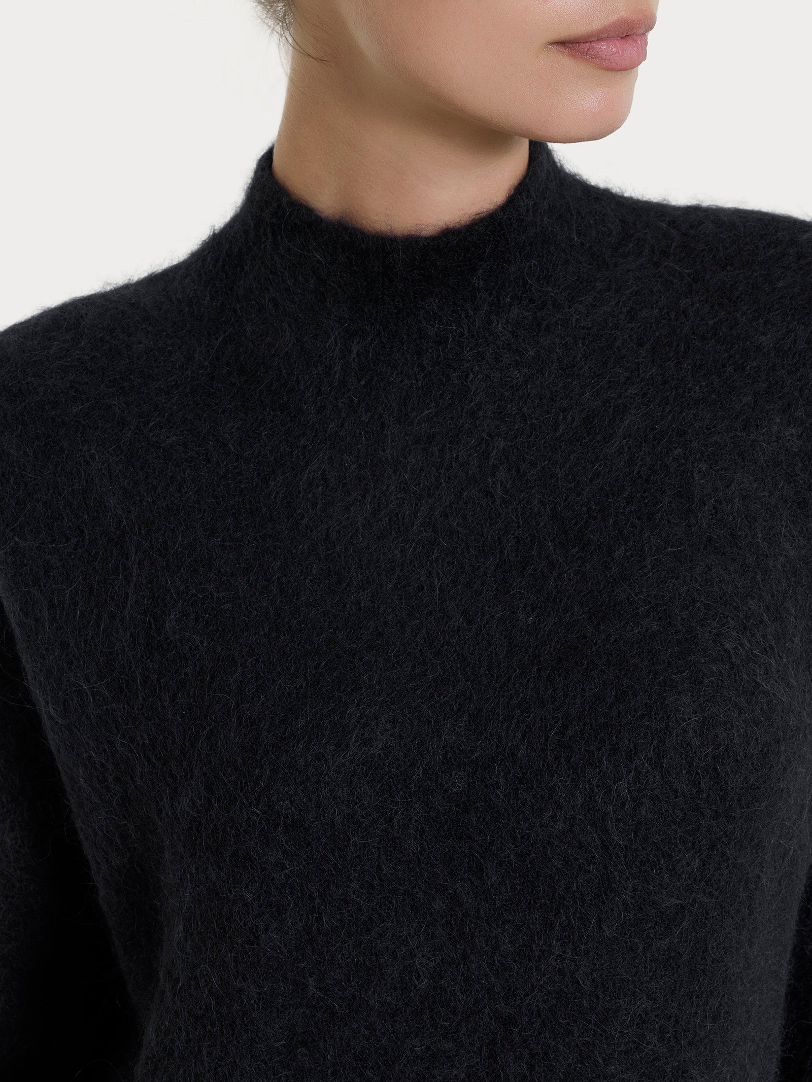 Ragno Merino Soft Lupetto maglia nero calda