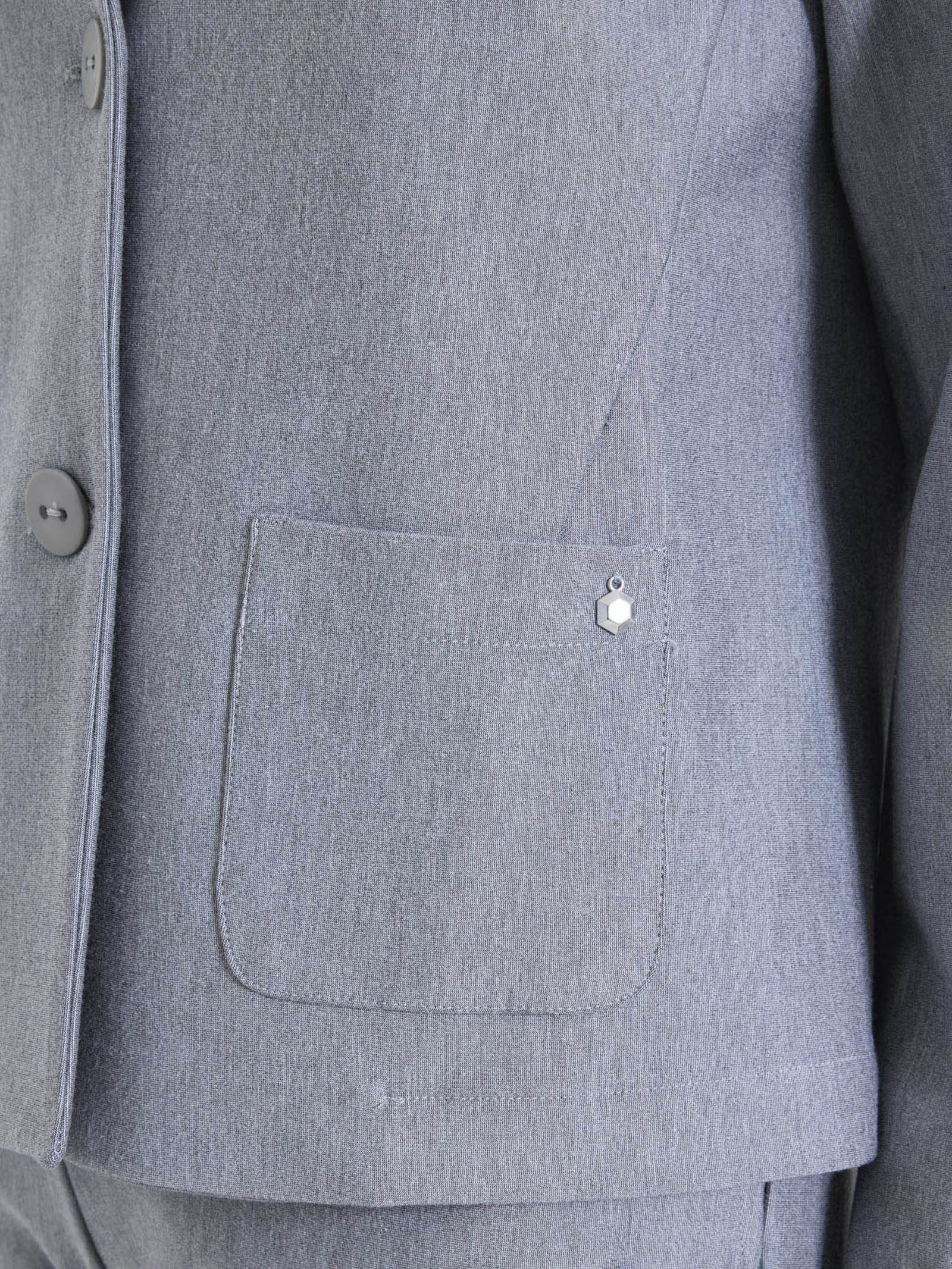 Ragno Compact blazer corto donna Grigio Mel. elasticizzato