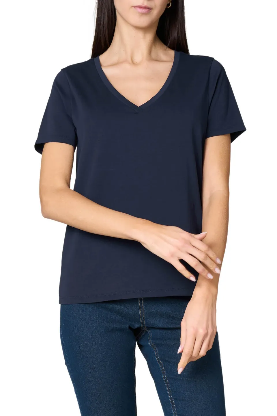 Goldenpoint T-shirt scollo a V cotone maniche corte