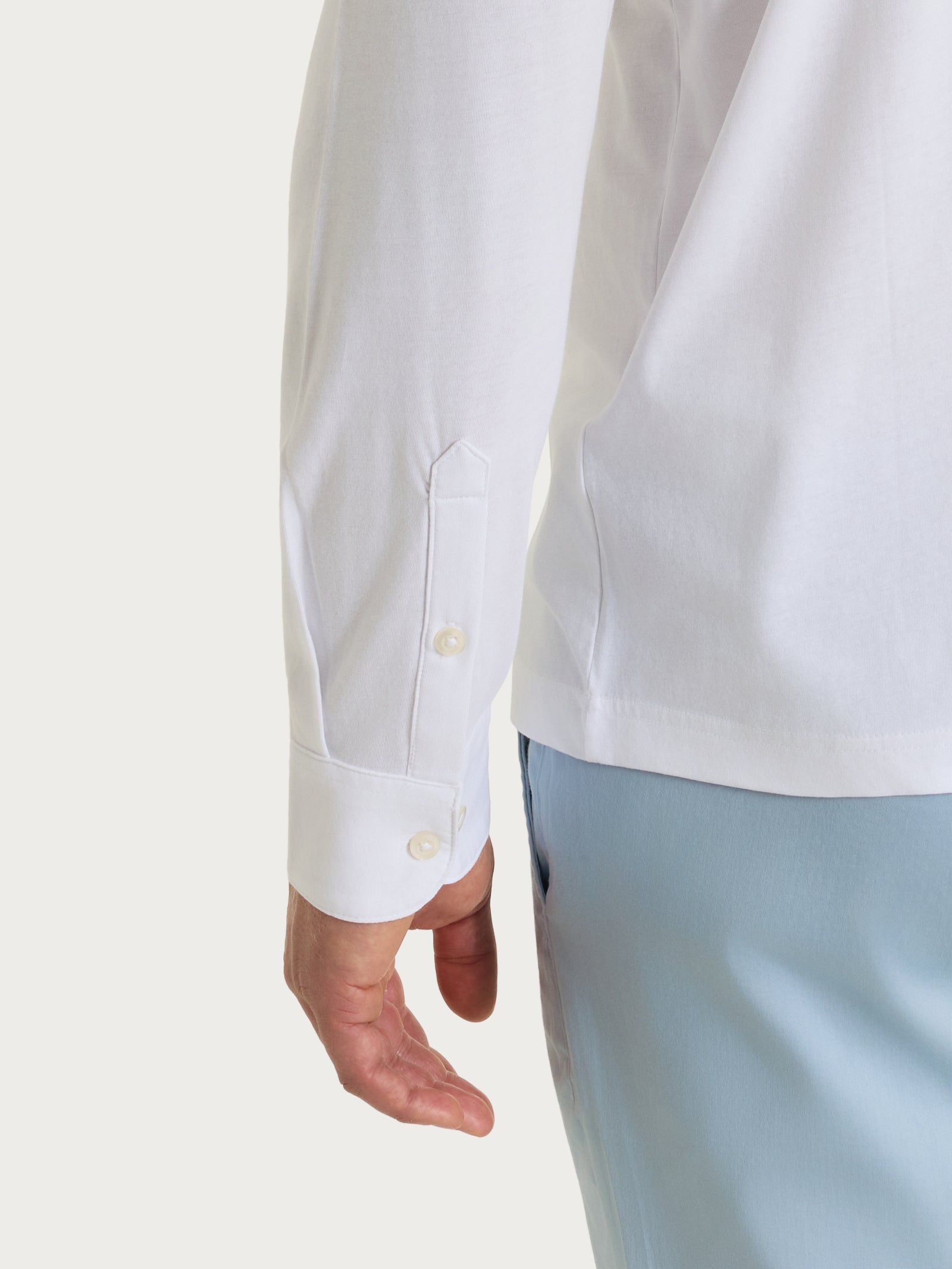 Ragno Ultralight Polo manica lunga cotone Bianco
