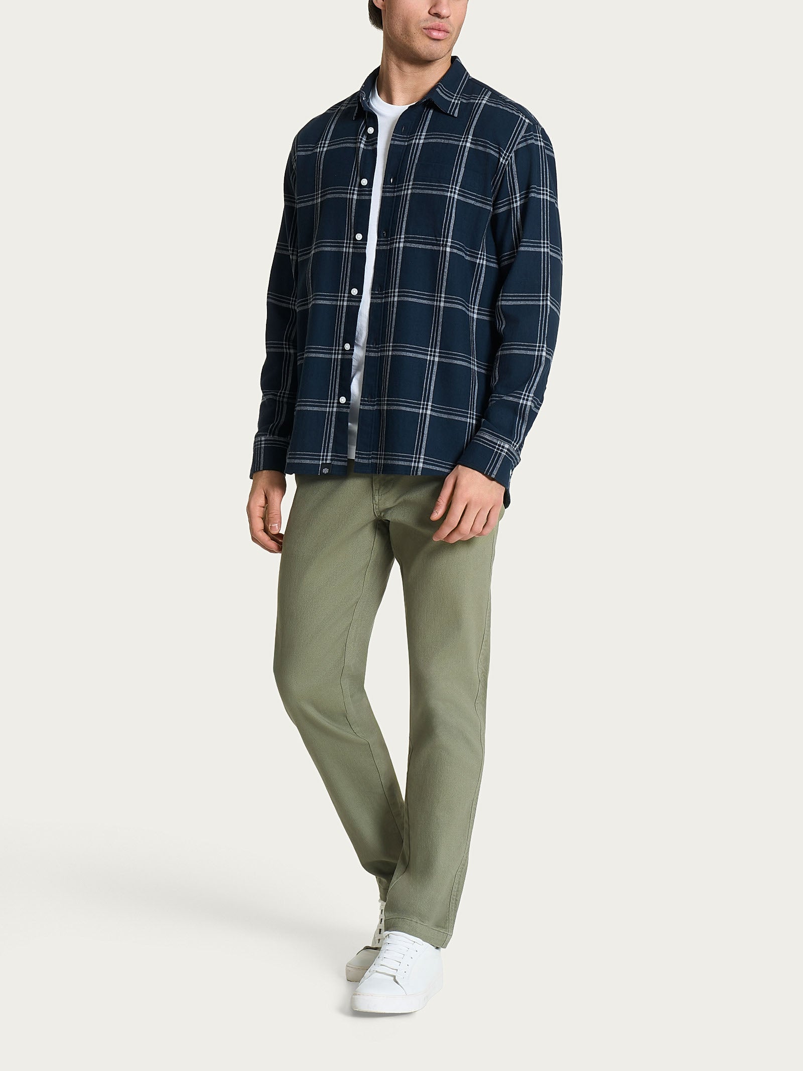 Ragno Camicia Tartan Cotton Flannel Salute Check uomo
