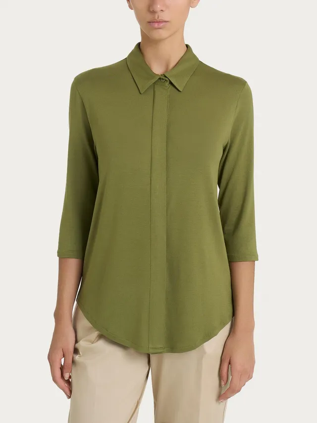 Ragno Viscosa Summer Camicia manica 3/4 Sphagnum