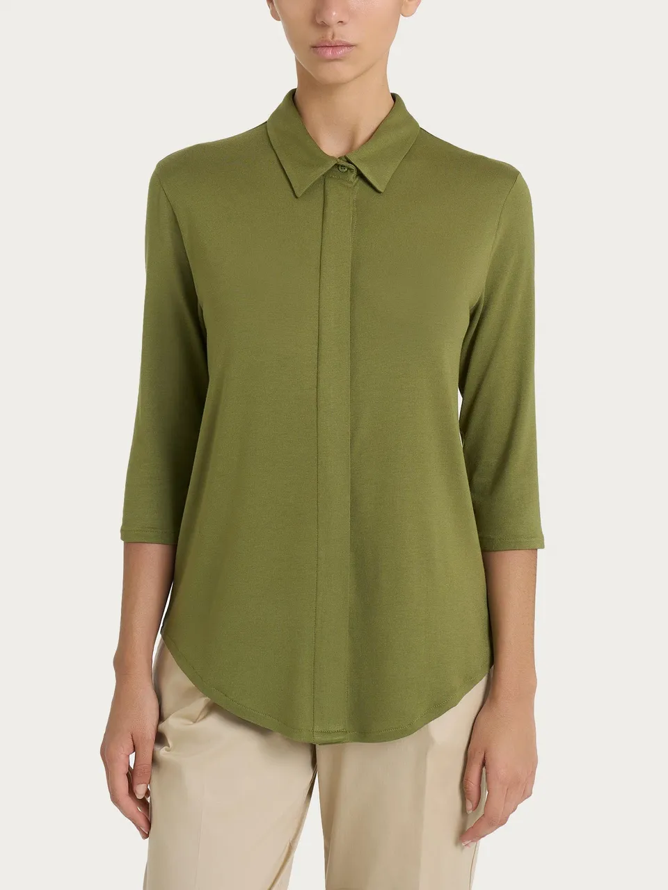 Ragno Viscosa Summer Camicia manica 3/4 Sphagnum