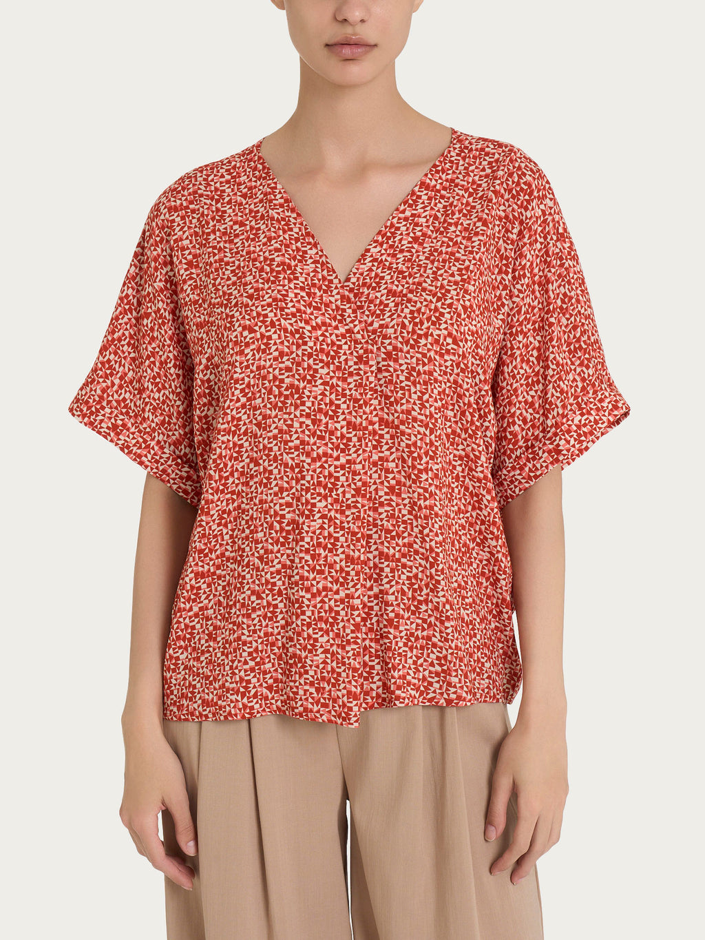 Ragno Ecoseta Blusa scollo V manica kimono Dubarry