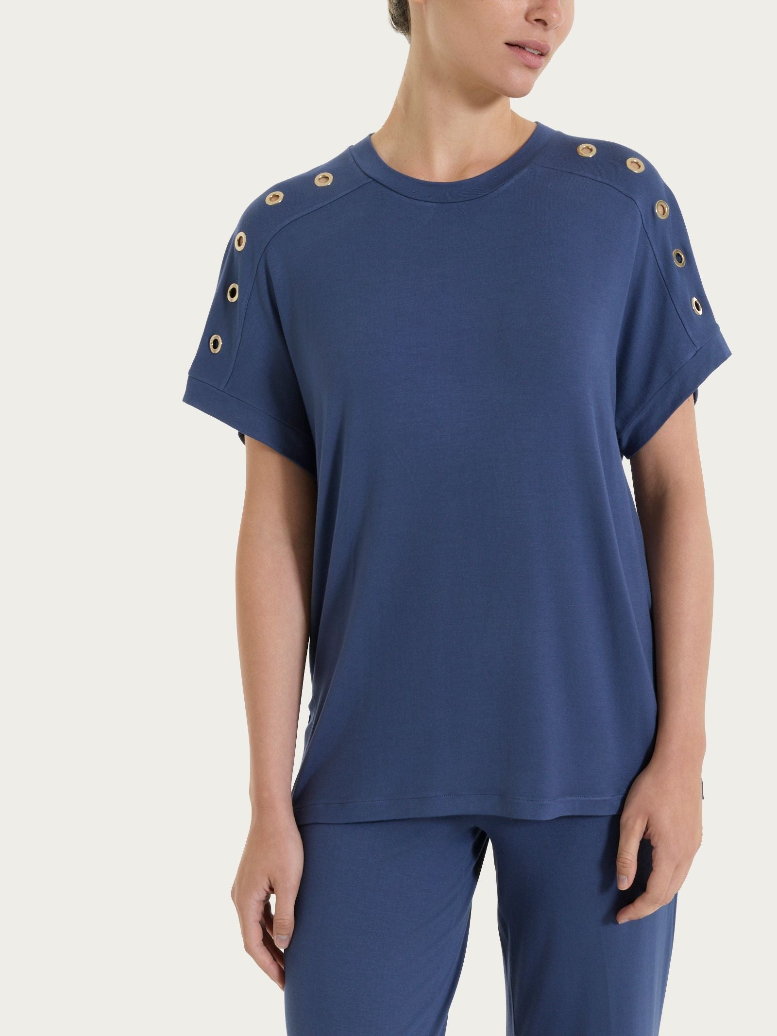 Ragno Viscosa Summer Maglietta Girocollo kimono Oceana