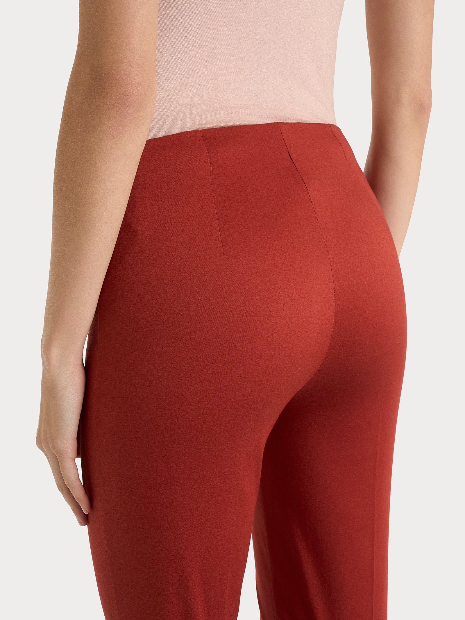 Ragno Satin Power The Cigarette pantalone capri Red Ochre