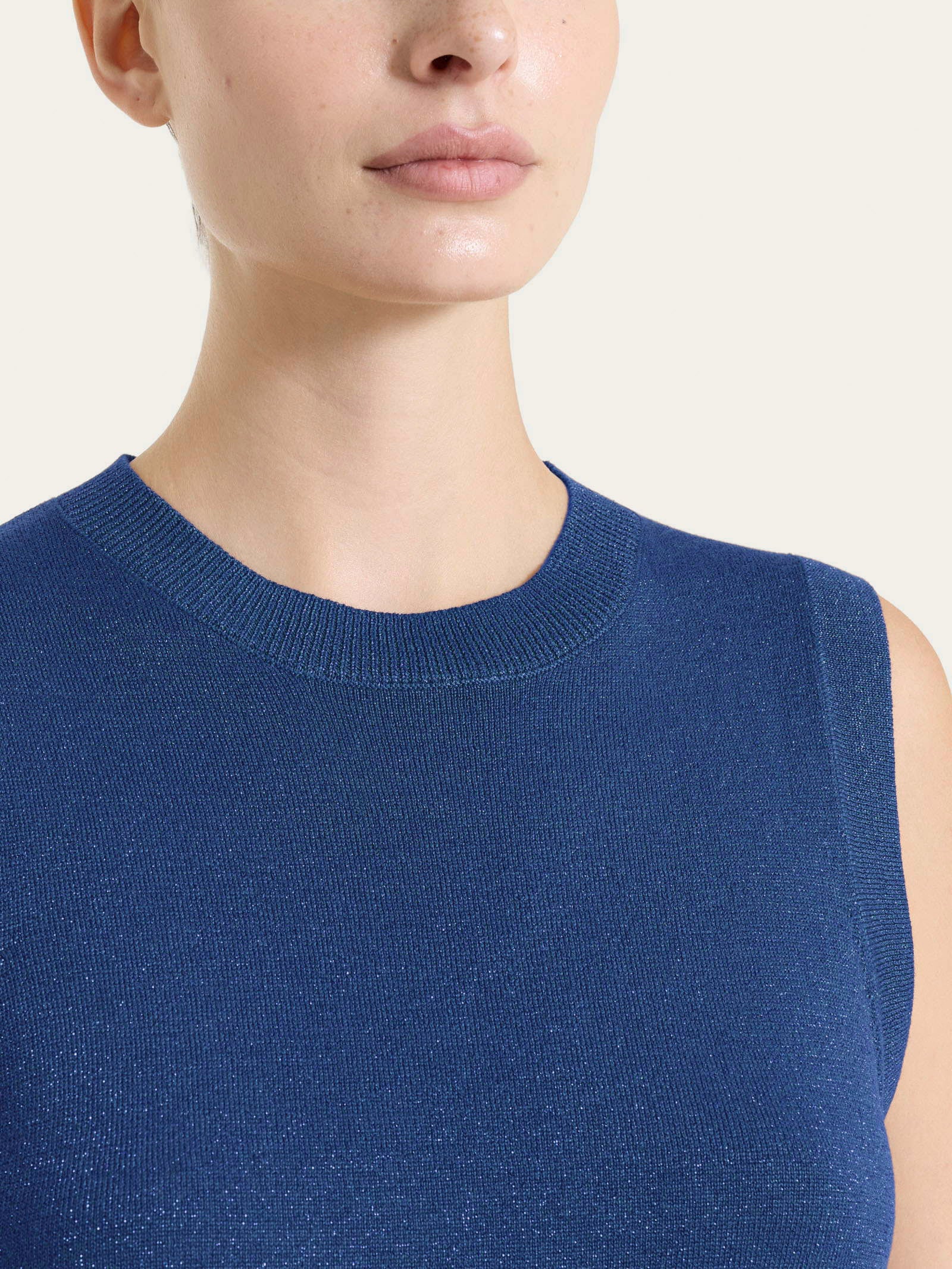 Ragno Summertime Gilet Smanicato Lurex Oceana leggero