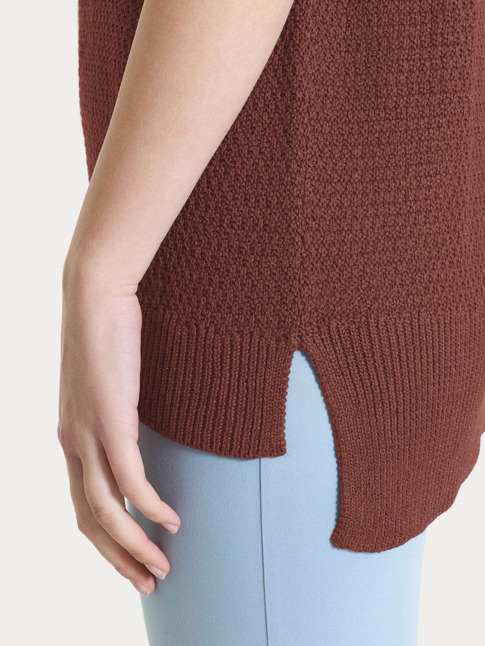 Ragno Comfort Gilet lurex smanicato Cappuccino