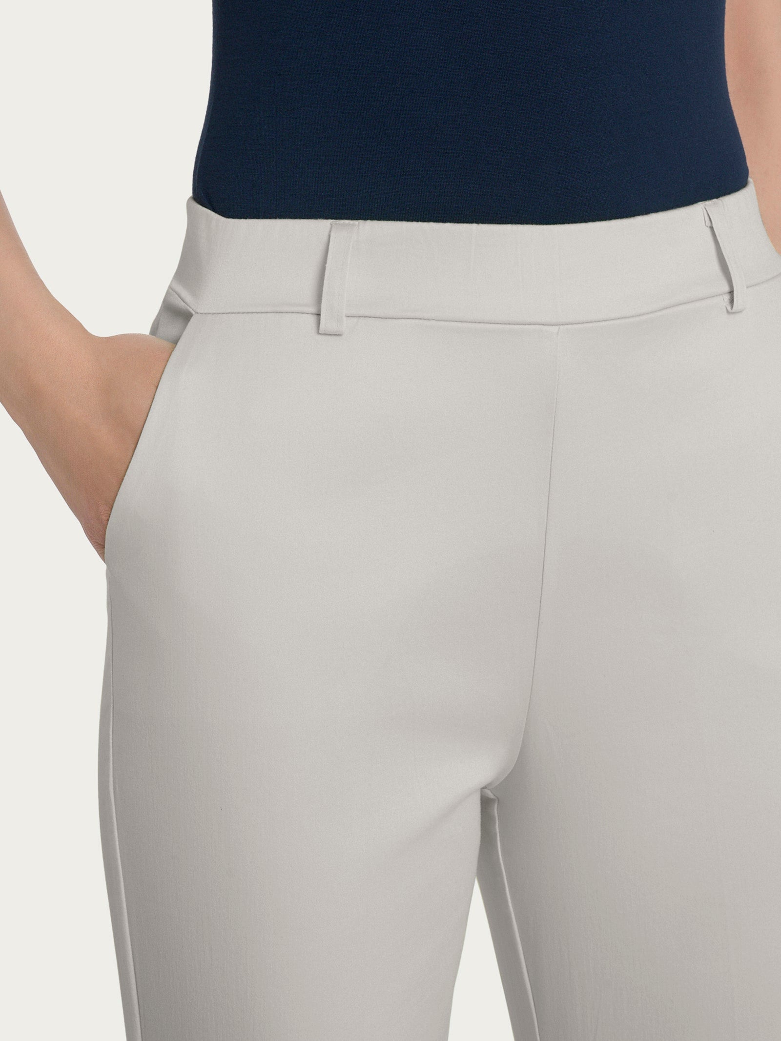 Ragno The Straight Leg pantalone satin dawn blue risvolto