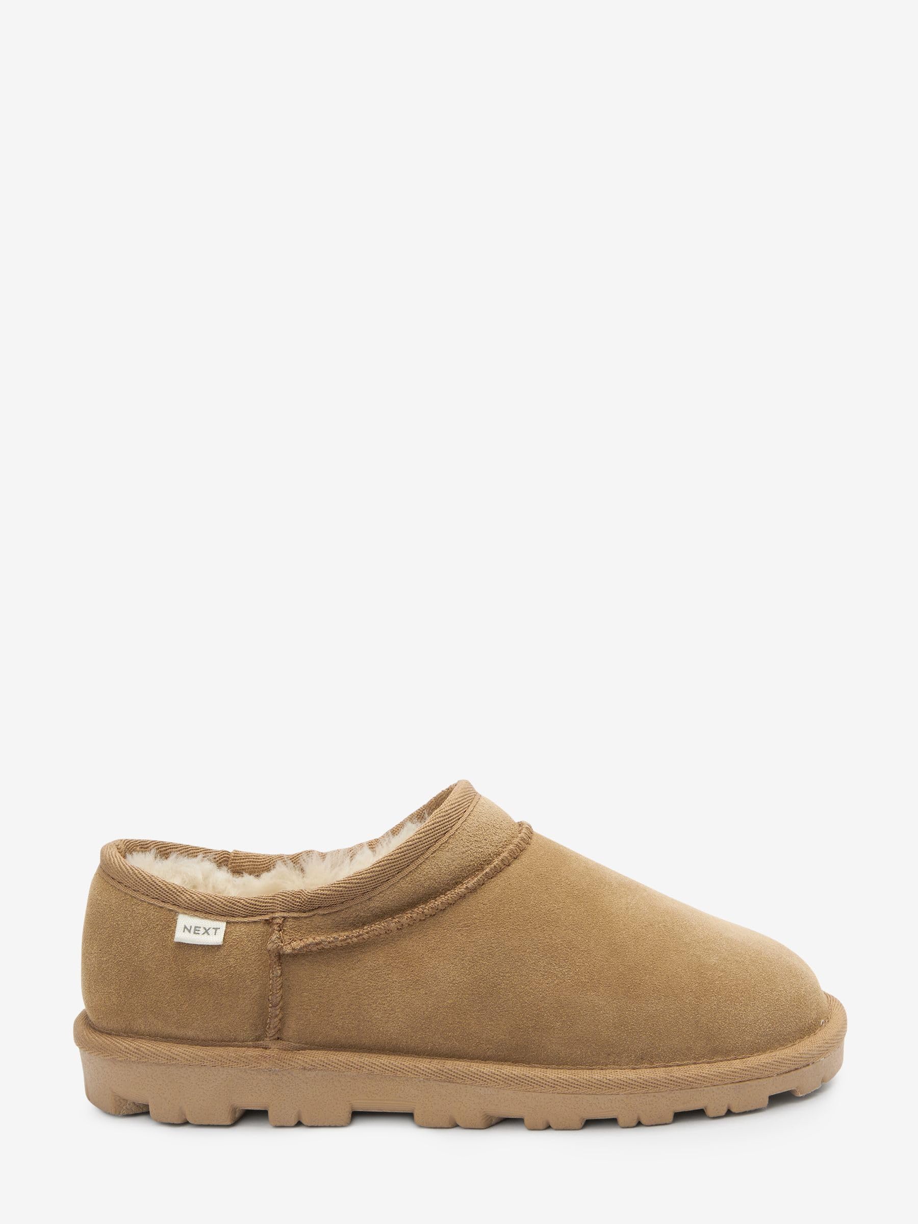 Next Pantofole Camoscio Ecopelliccia donna 35.5 marrone