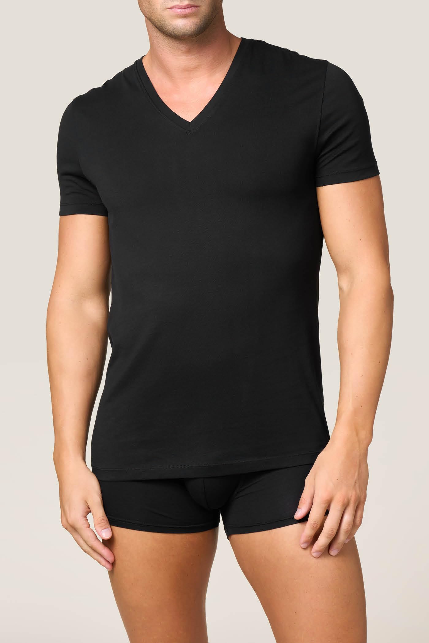 Goldenpoint T-Shirt Uomo Scollo V Cotone Supima Taglia L