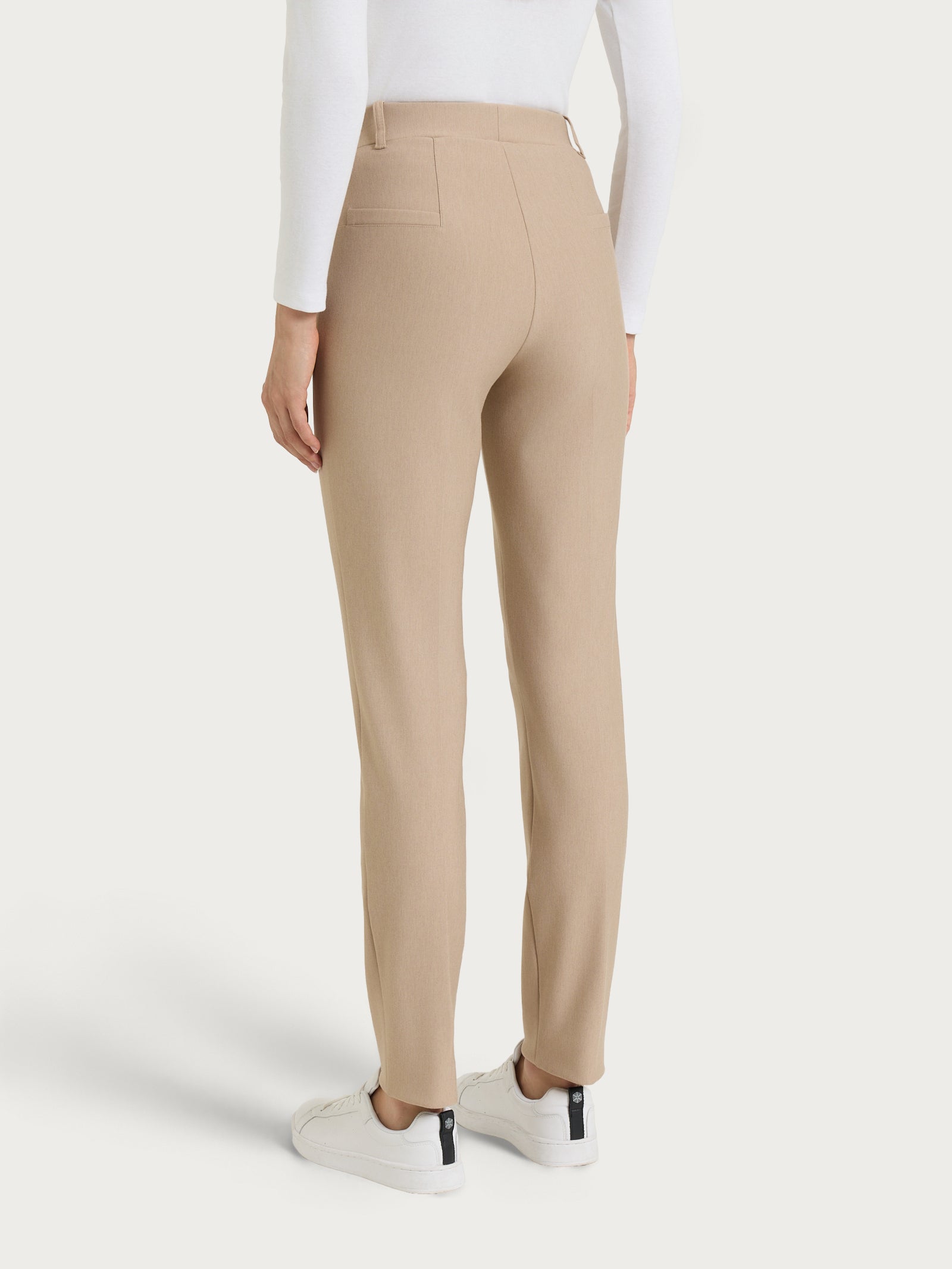 Ragno Compact pantalone sigaretta donna Cammello Mel viscosa
