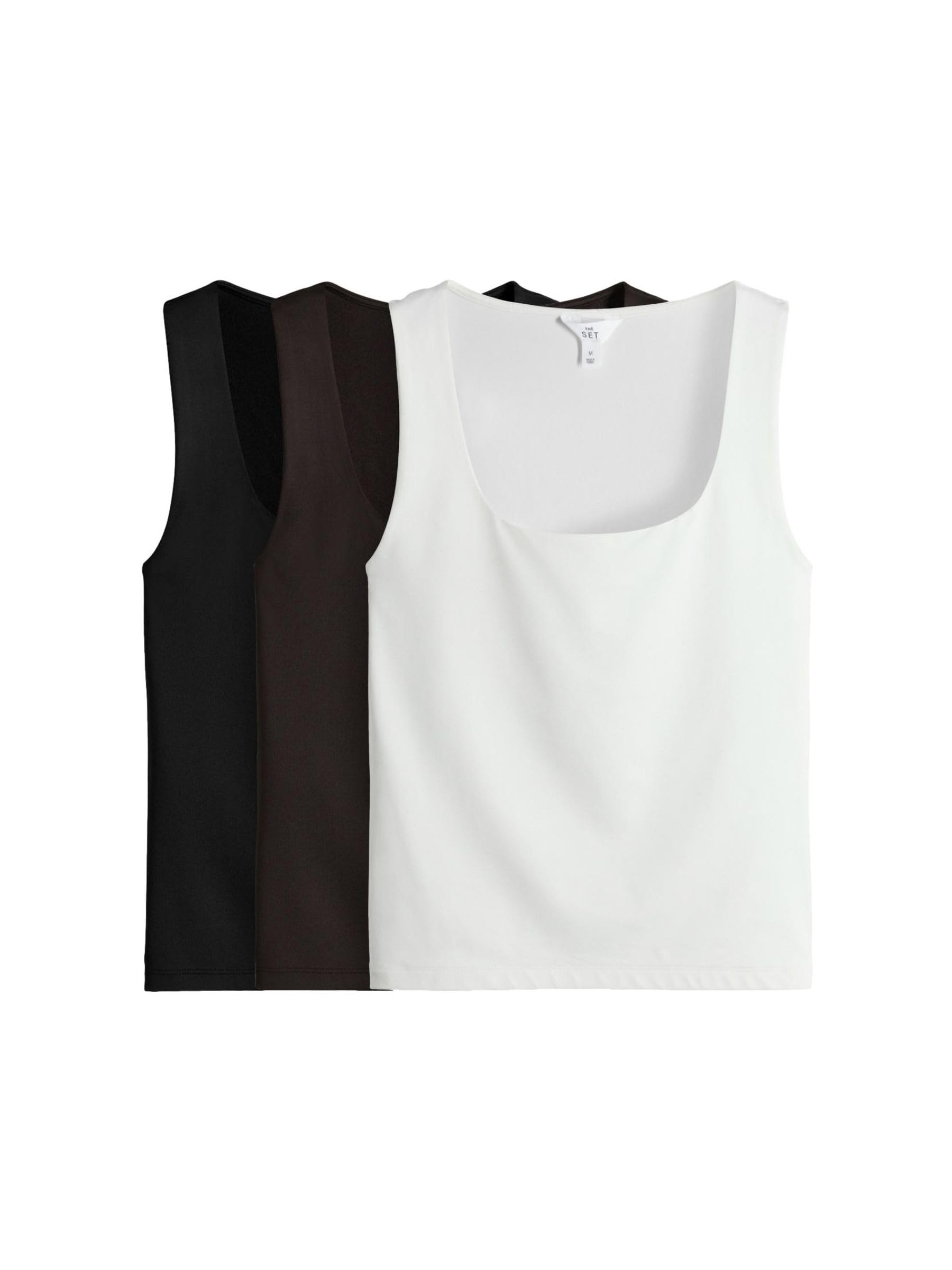 Geo Next The Set Canotta Scollo Quadrato 3 Pezzi Morbida