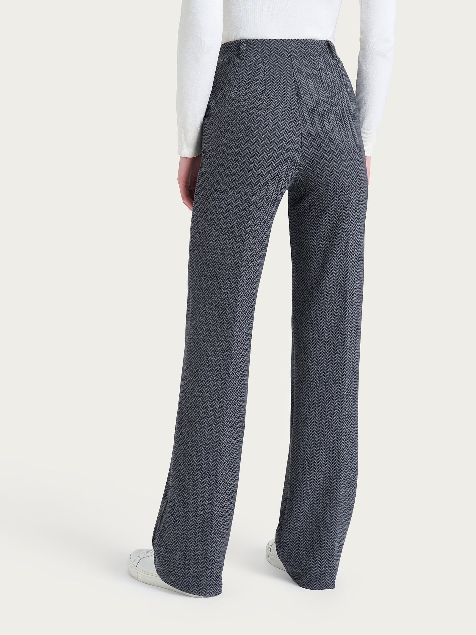 Ragno Compact Ampio pantalone oscuro wide leg tasche
