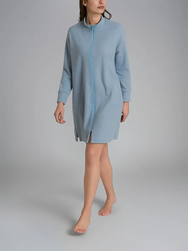 Ragno Cotton Eco Pile vestaglia Nebbia zip pile