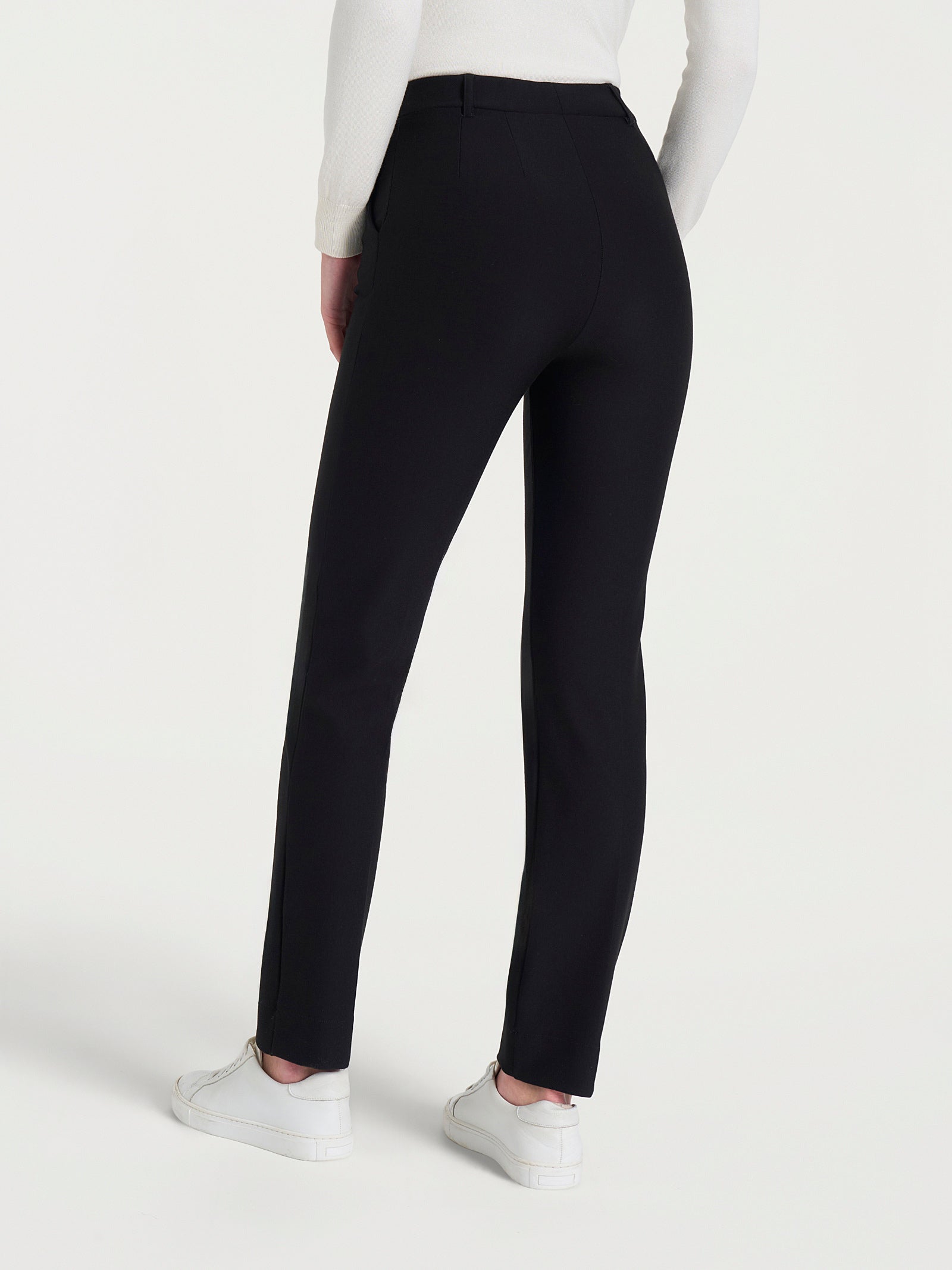 Ragno Compact Pantalone Dritto Nero con Tasche