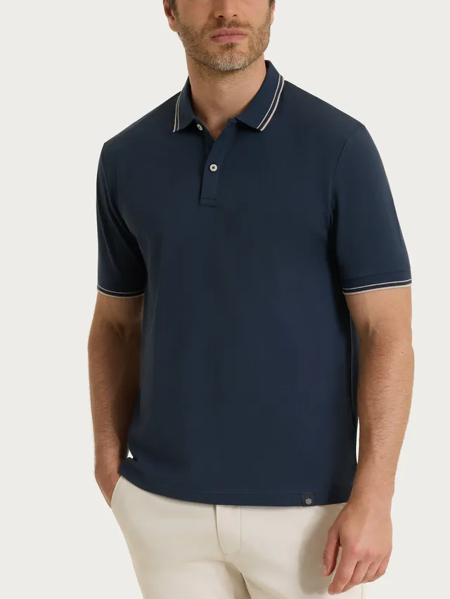 Ragno Eco Cotton Polo uomo piquet stretch Fant. Outer Space