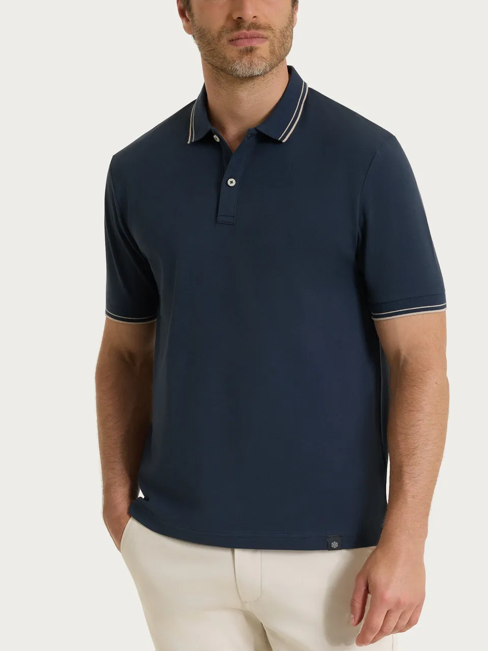 Ragno Eco Cotton Polo uomo piquet stretch Fant. Outer Space