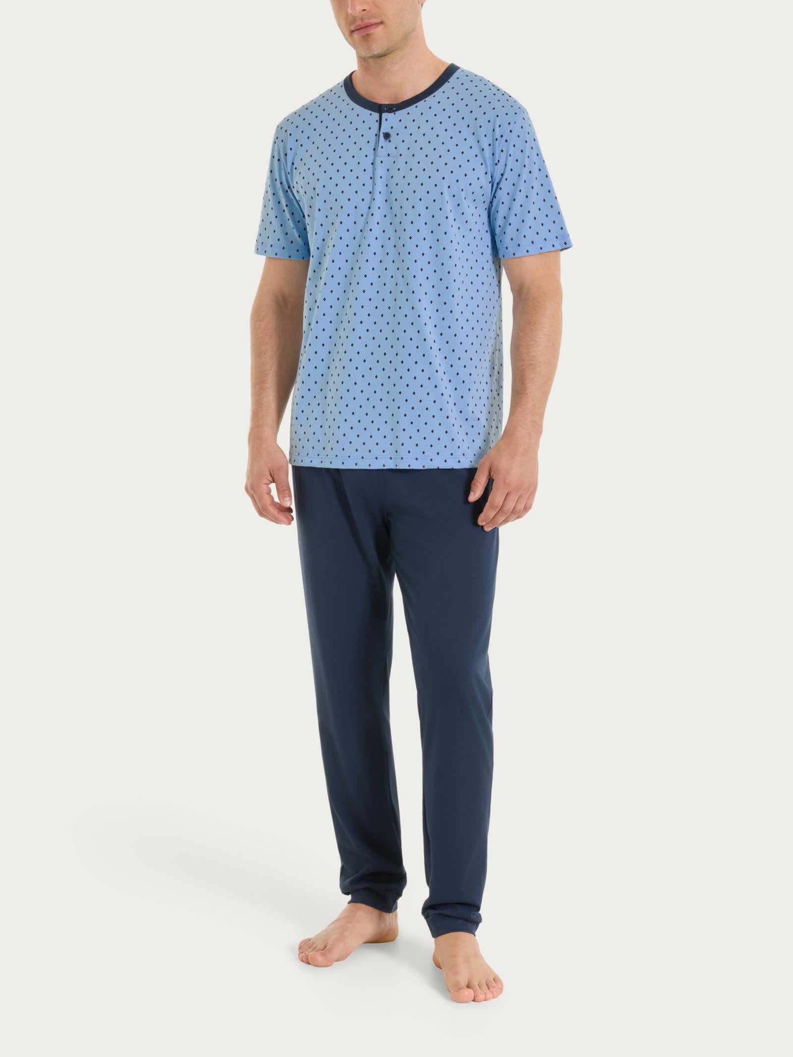 Ragno Jersey Cotone Pigiama Trittico Uomo Micro Rombi