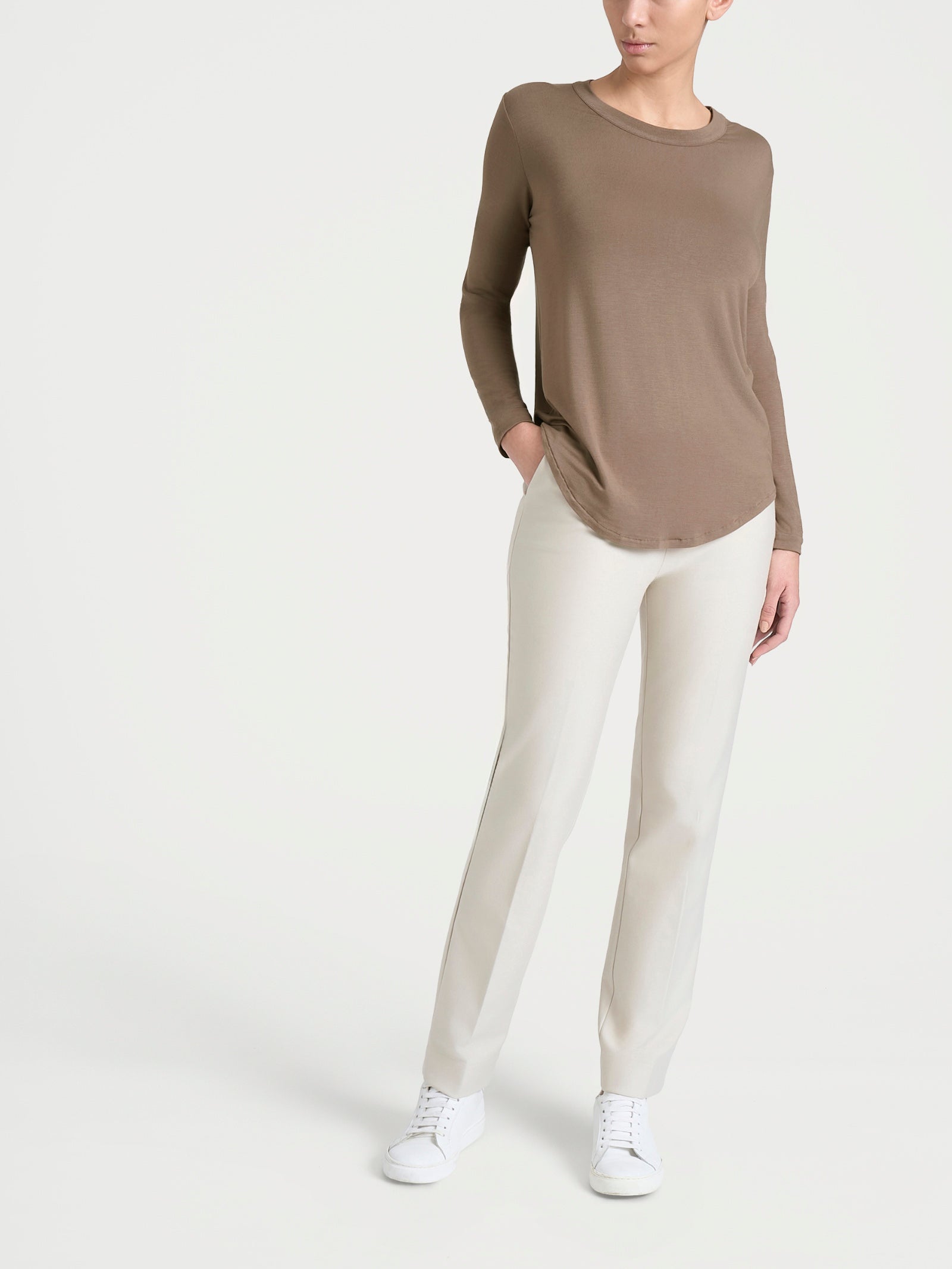 Ragno Eco Viscosa Maglietta Manica Lunga Pine Bark soft