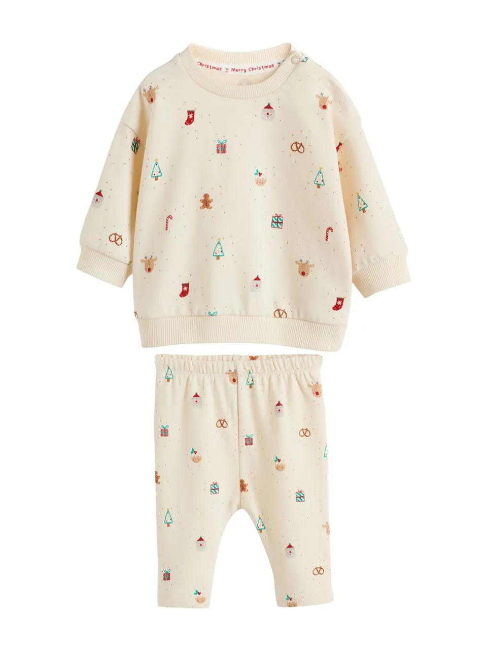 Next completo natalizio neonato felpa joggers misto cotone