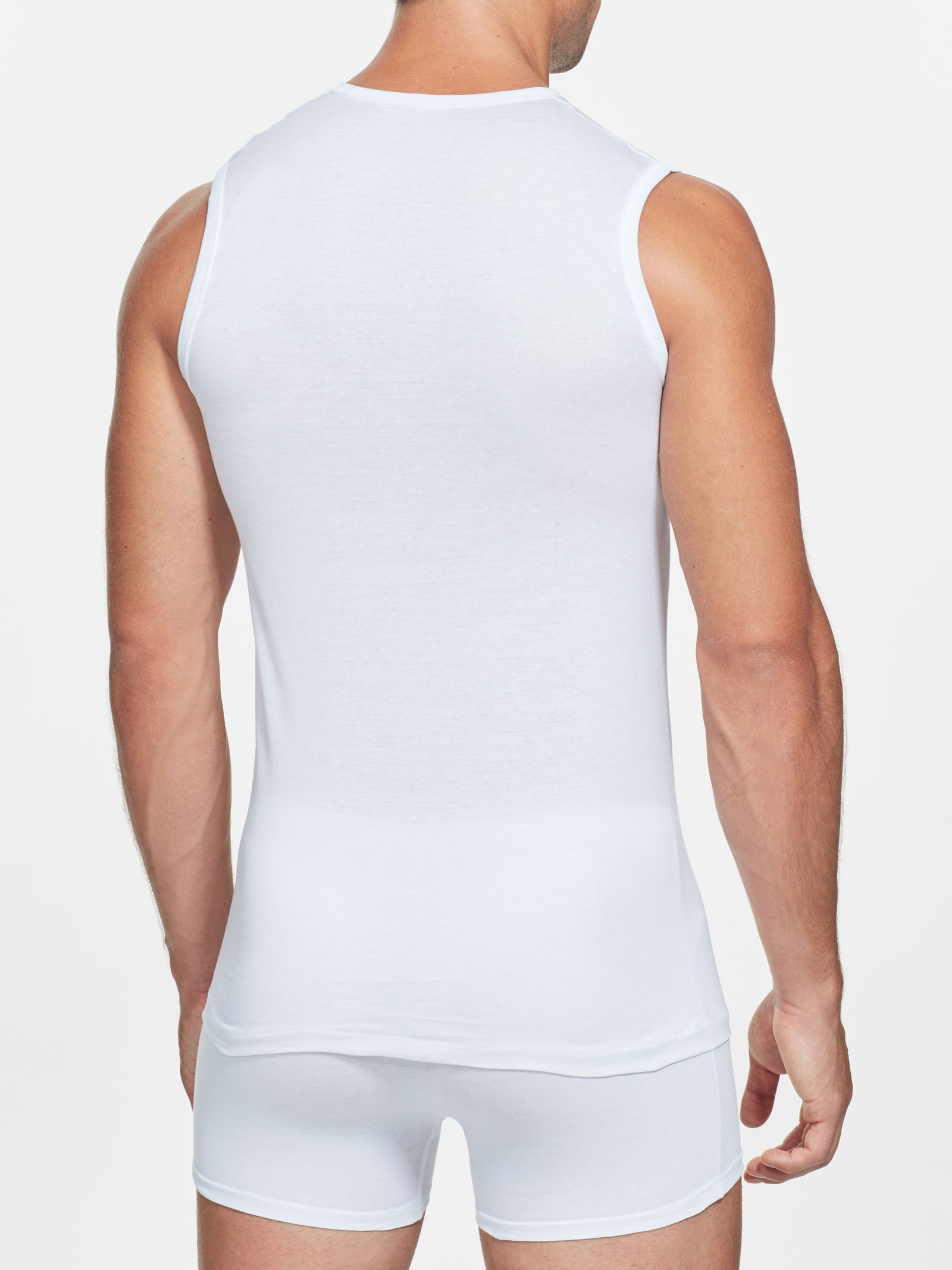Ragno Silkotton canotta cotone scollo V Bianco