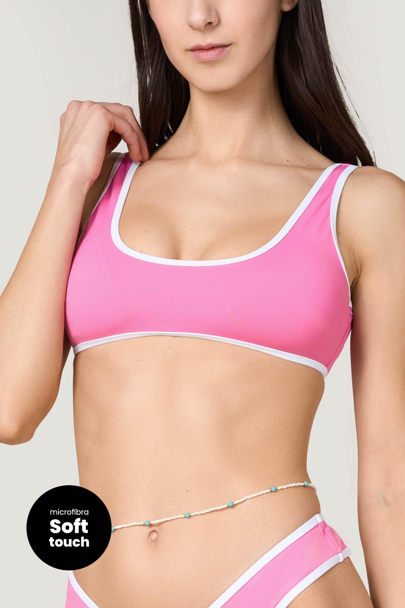 Goldenpoint Bubble Gum top bikini brassiere microfibra