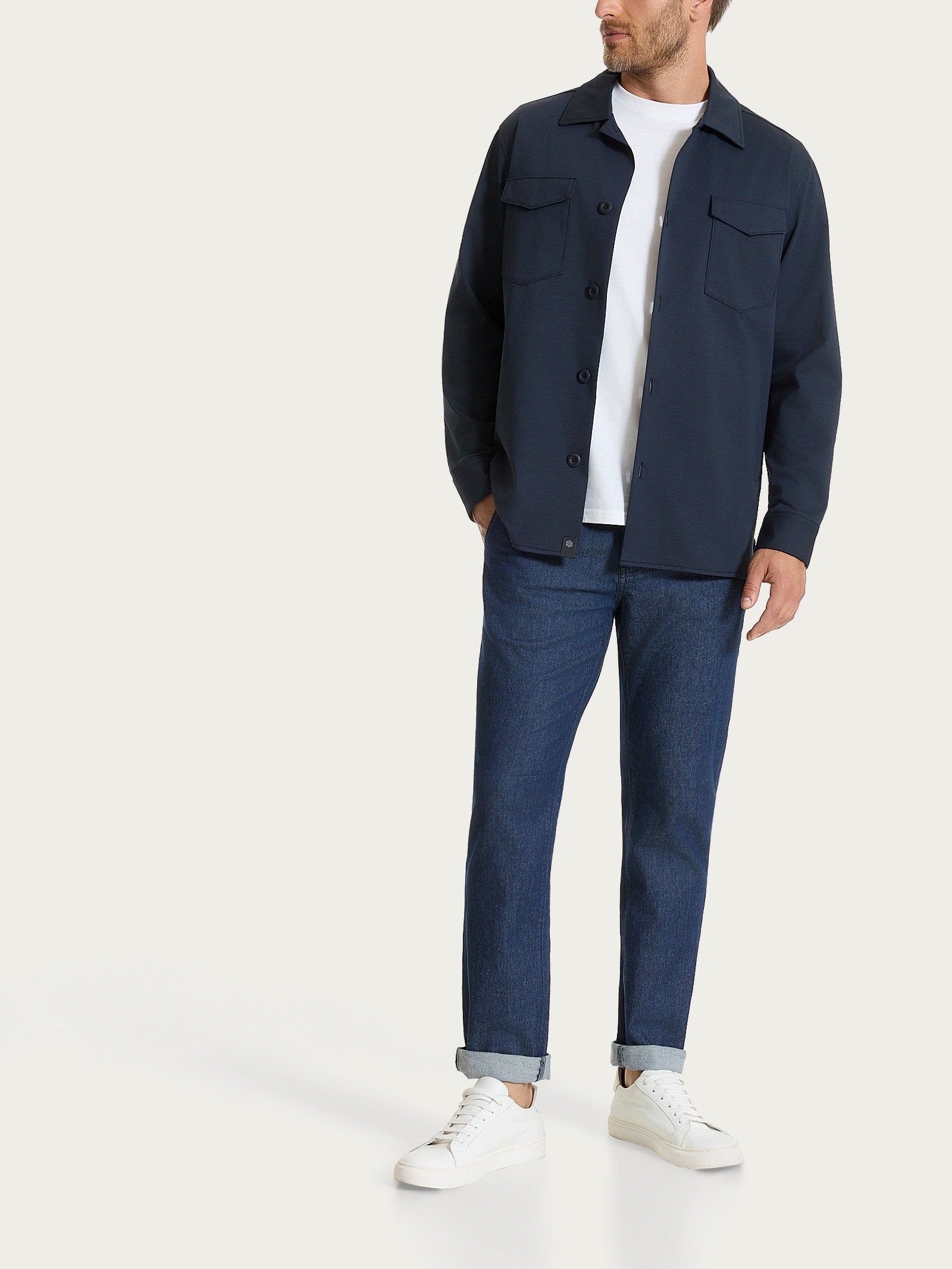 Ragno Compact Light Giacca Uomo Blu con Tasche