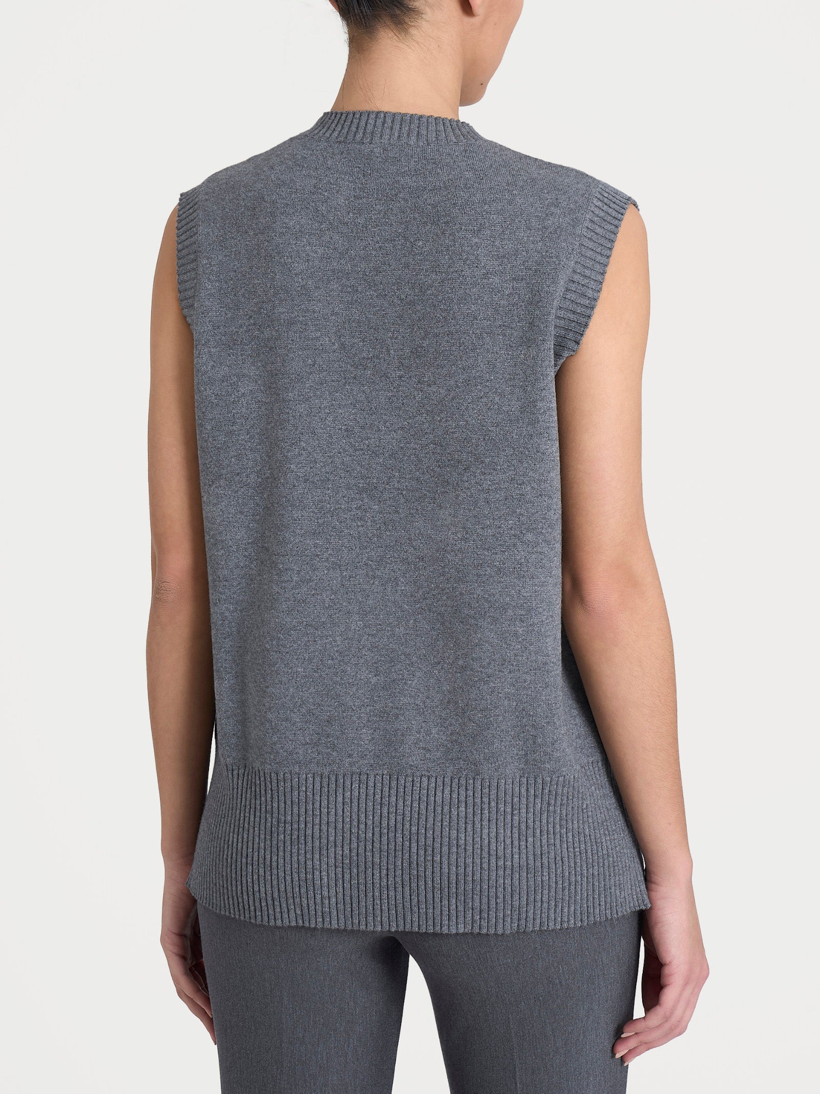 Ragno Super Soft gilet smanicato donna ferro melange