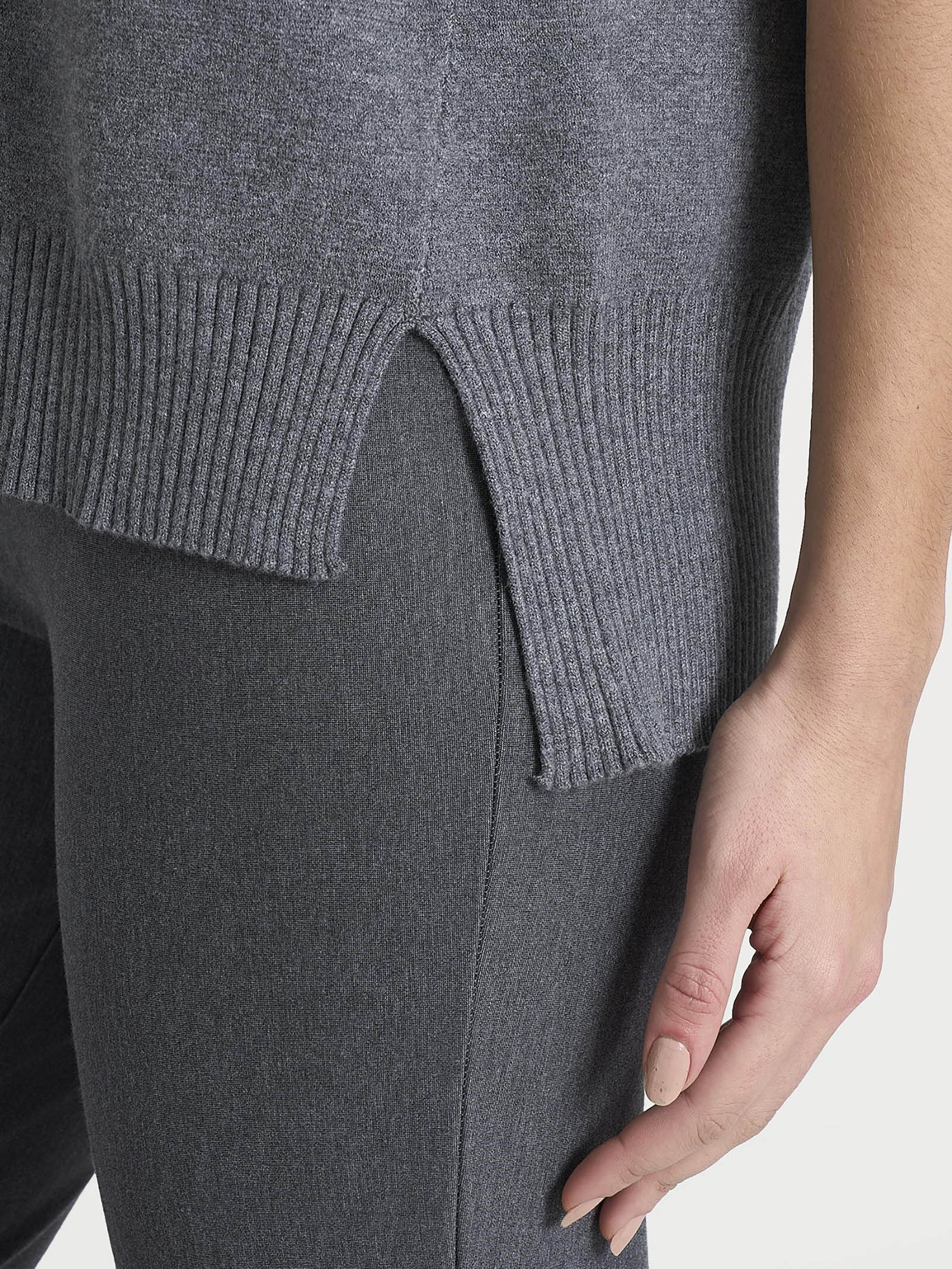 Ragno Super Soft gilet smanicato donna ferro melange