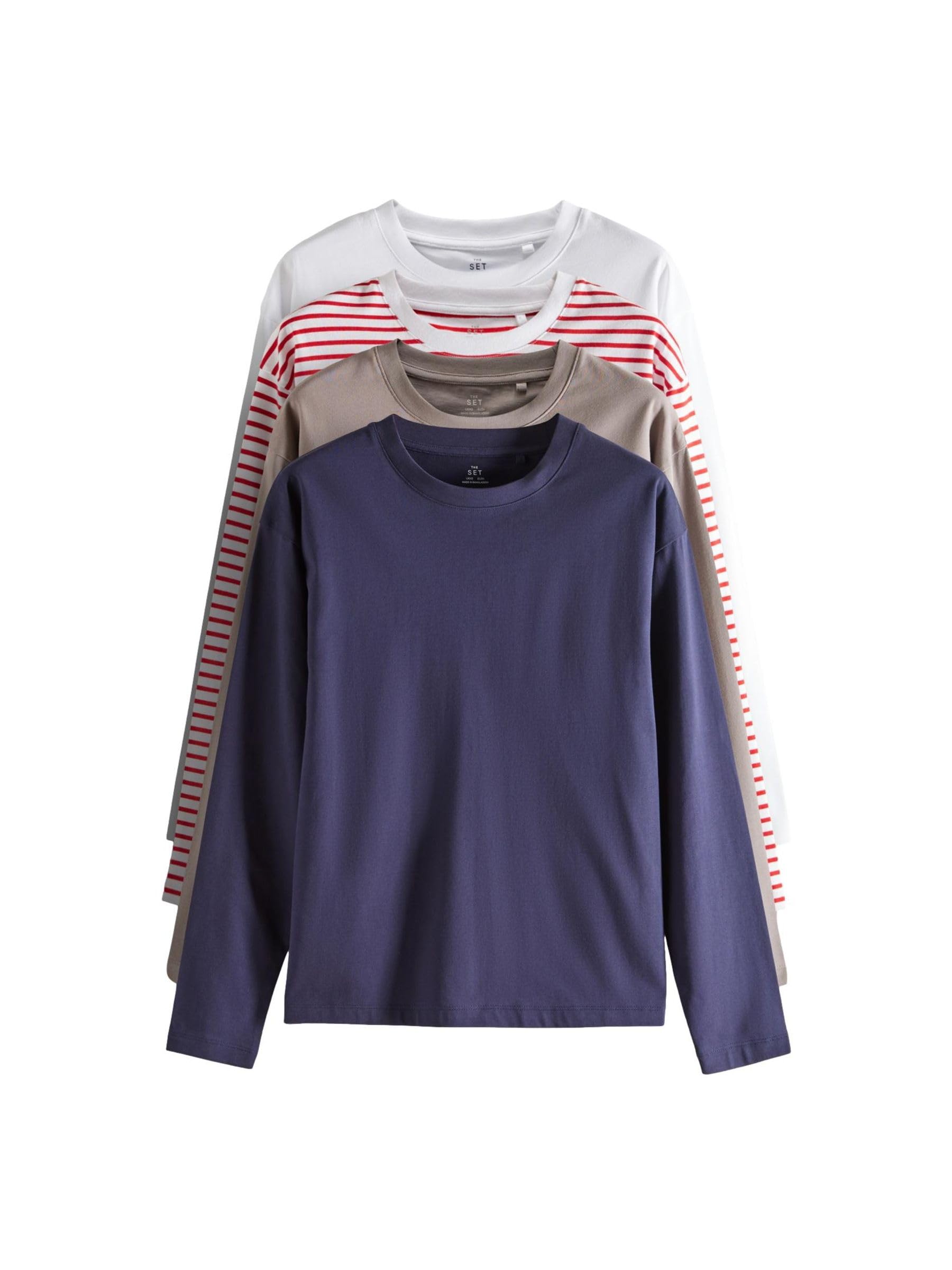 Geo Next The Set t-shirt maniche lunghe pesanti 4 pezzi cotone