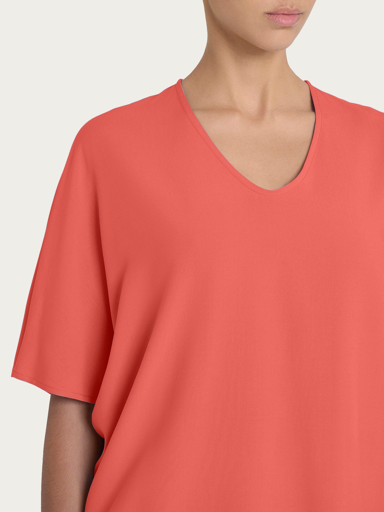 Ragno EcoSeta Blusa Scollo V Manica Gomito Dubarry