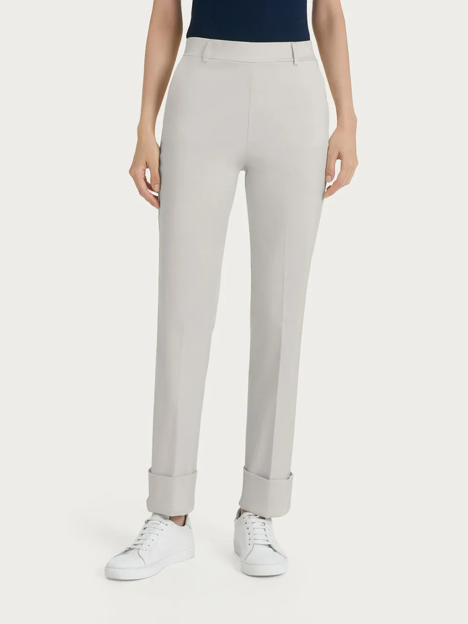 Ragno Satin Power Pantaloni dritti Dawn Blue eleganti