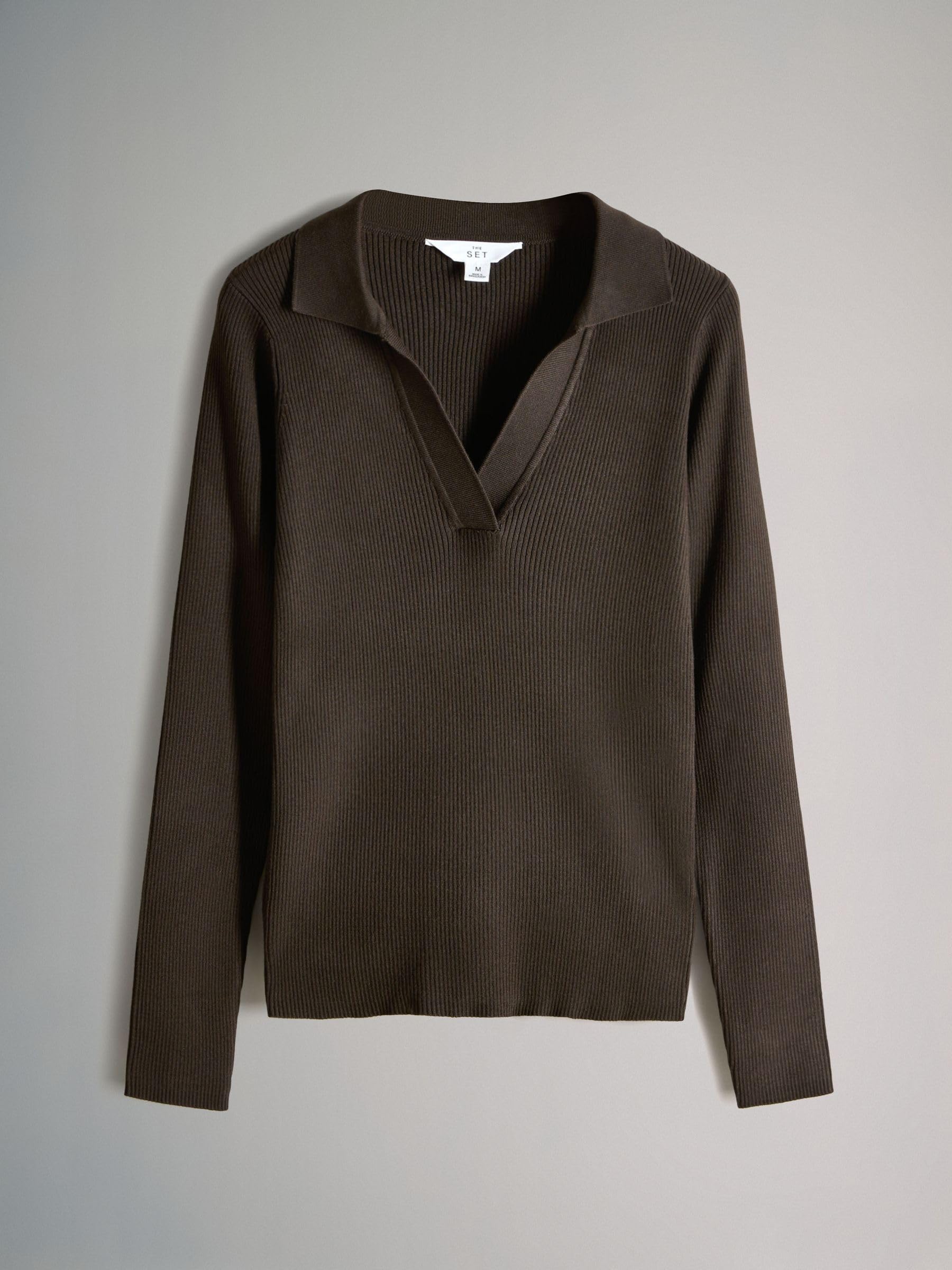 Next The Set maglia coste scollo V donna 3 pezzi polo