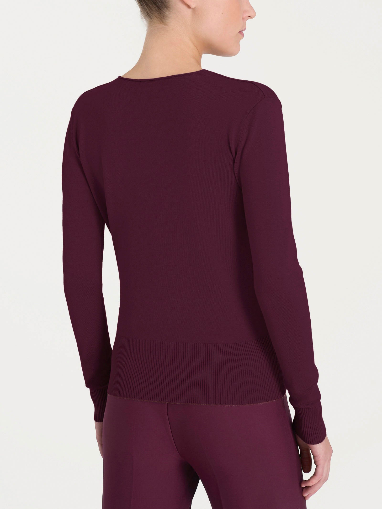 Ragno Four Seasons maglia portafoglio scollo V misto viscosa viola