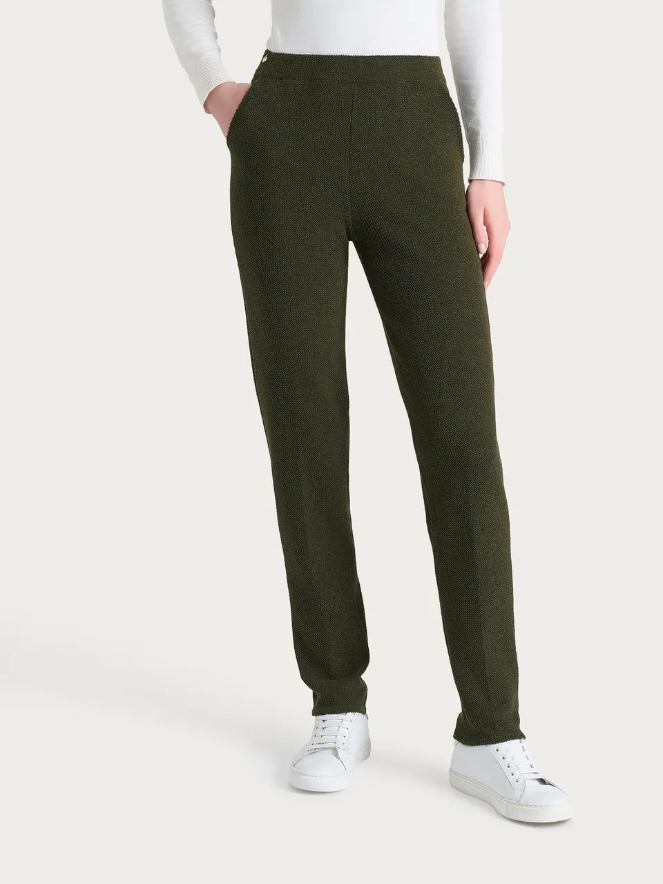 Ragno Comfort The Chino pantalone dark olive cotone