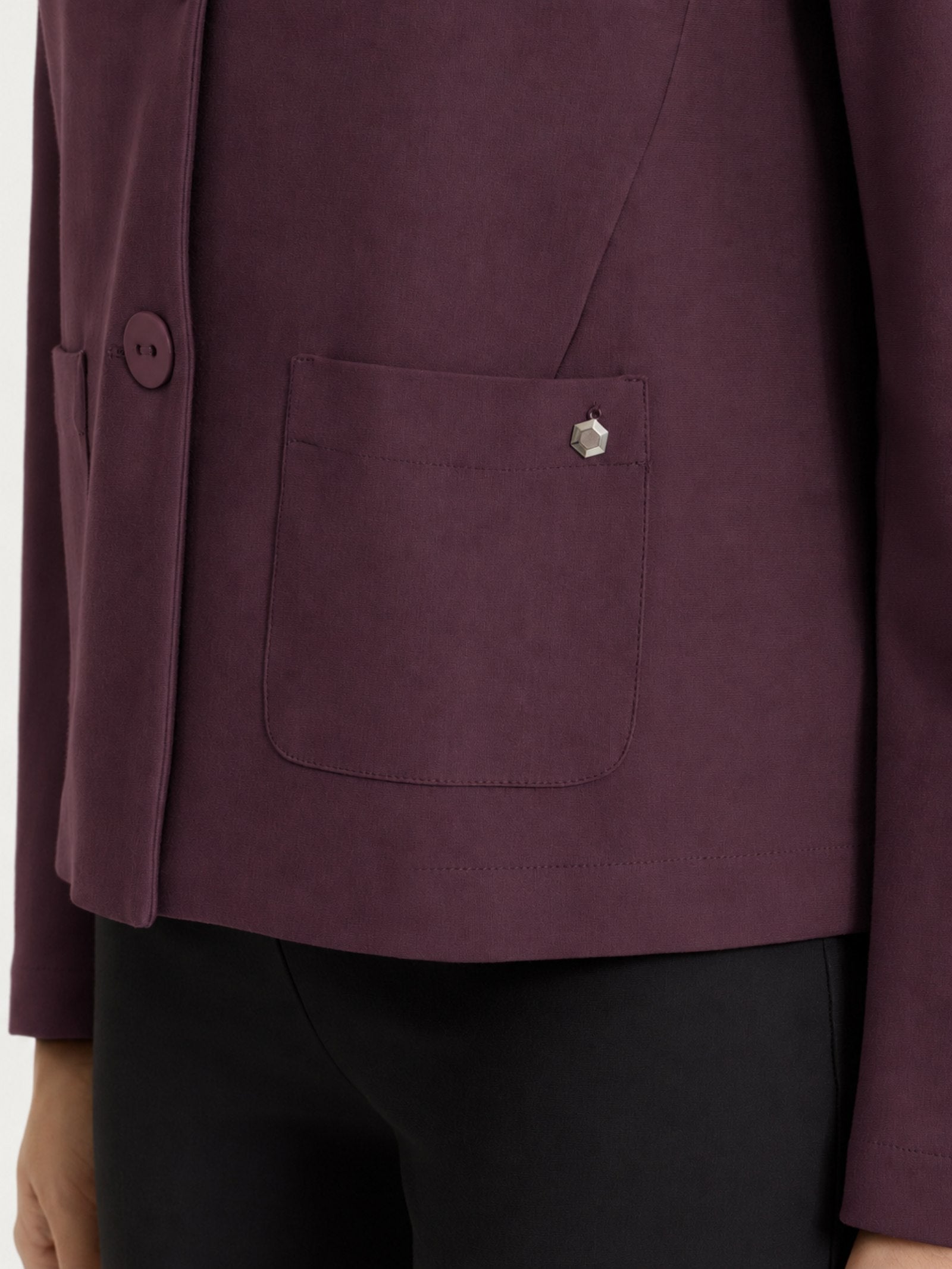 Ragno Compact Blazer Corto Donna Huckleberry Viscosa