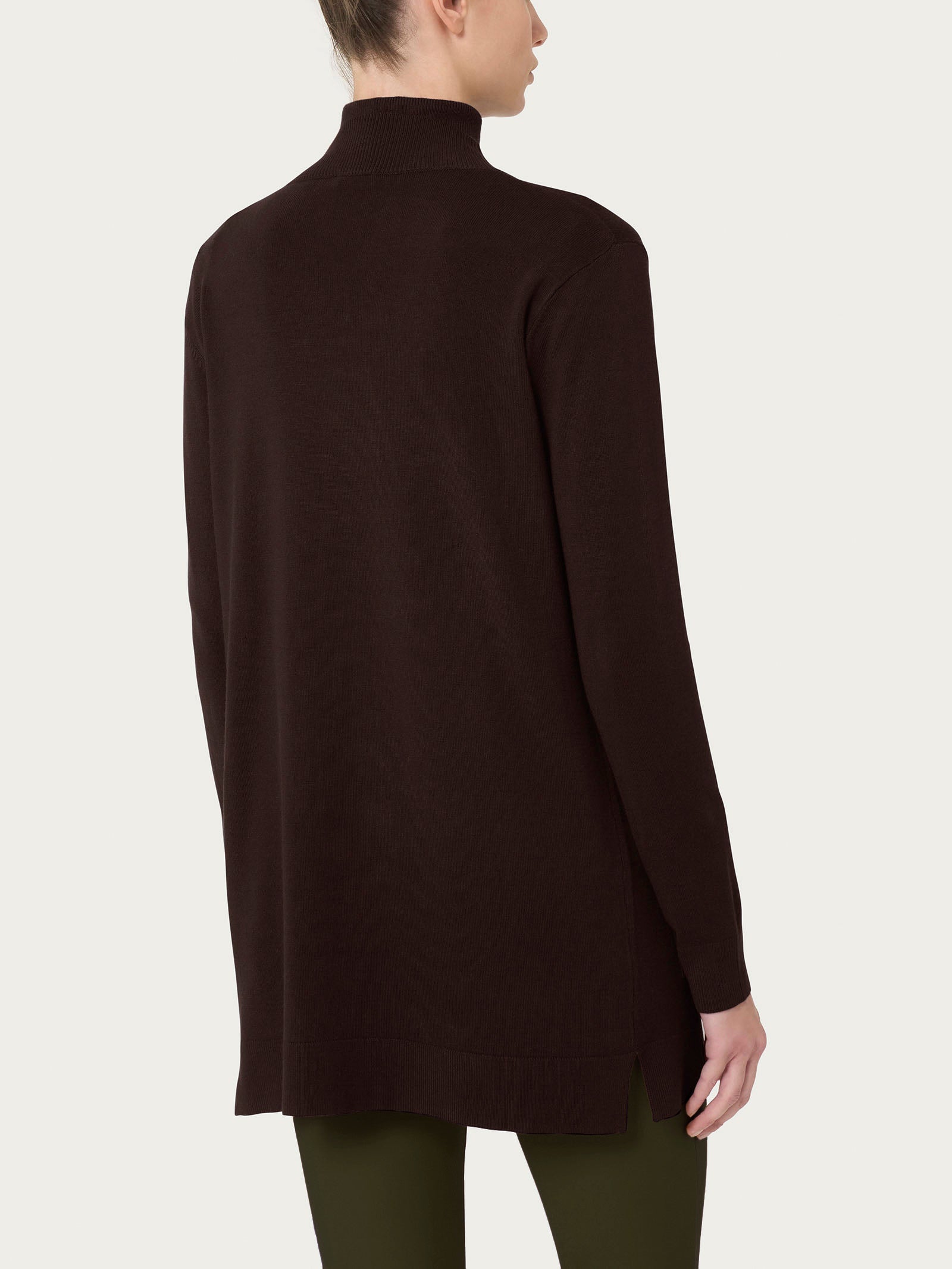 Ragno Four Seasons cardigan bottoni Chocolate viscosa