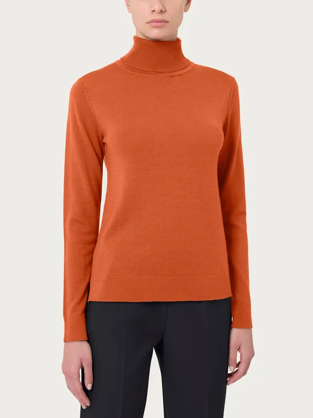 Ragno Merino Soft dolcevita maglia lana rust termica
