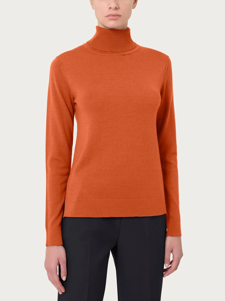 Ragno Merino Soft dolcevita maglia lana rust termica
