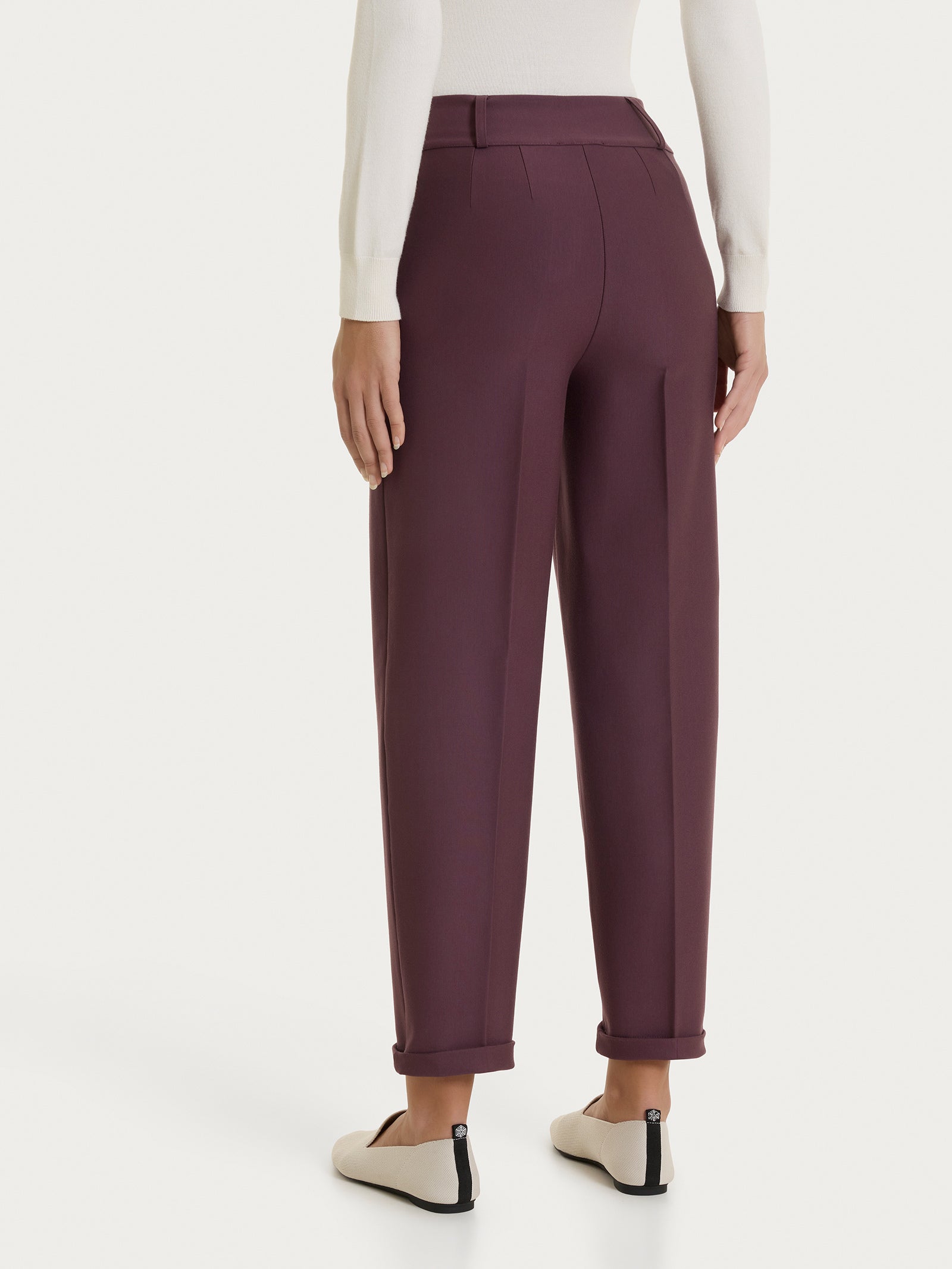 Ragno Compact pantalone a carota donna viola Huckleberry