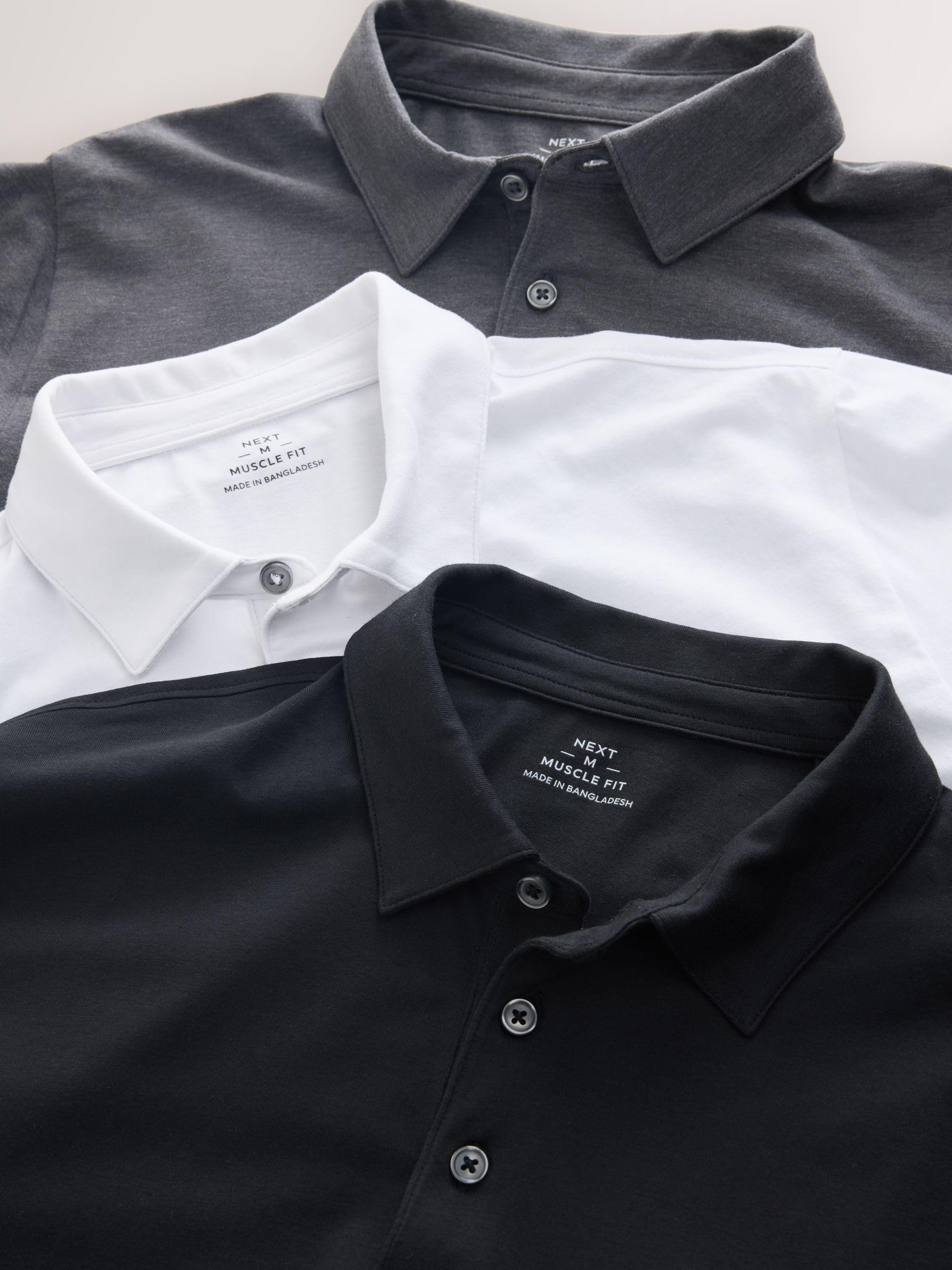 Next polo uomo maniche corte jersey 3 pezzi M